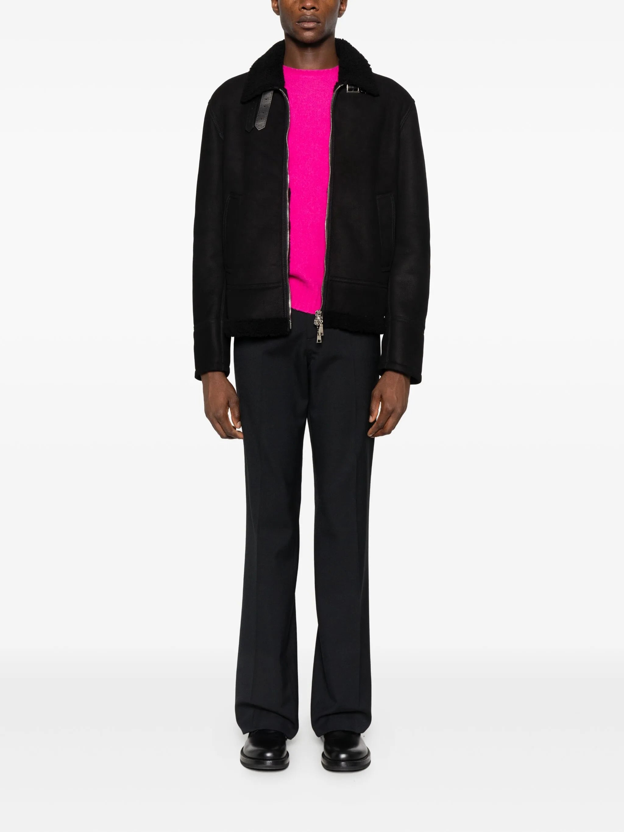 TAGLIATORE Suede Jacket with Fur Lining for Men - FW25