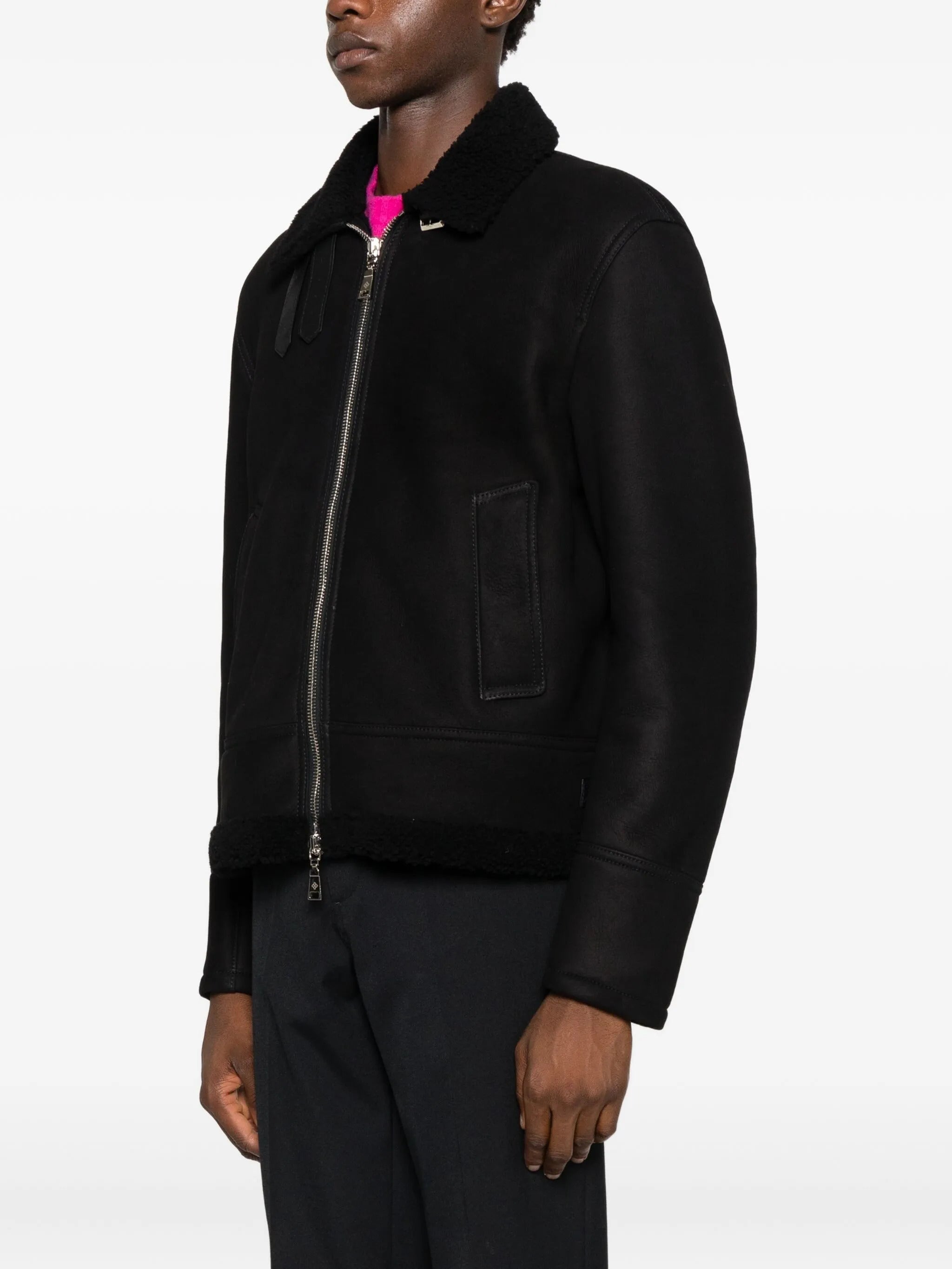 TAGLIATORE Suede Jacket with Fur Lining for Men - FW25