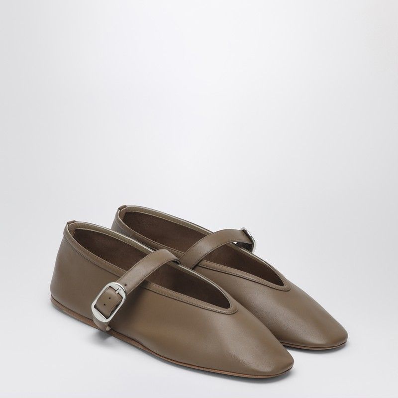 LE MONDE BERYL Adjustable Ballerina Flat with Square Toe