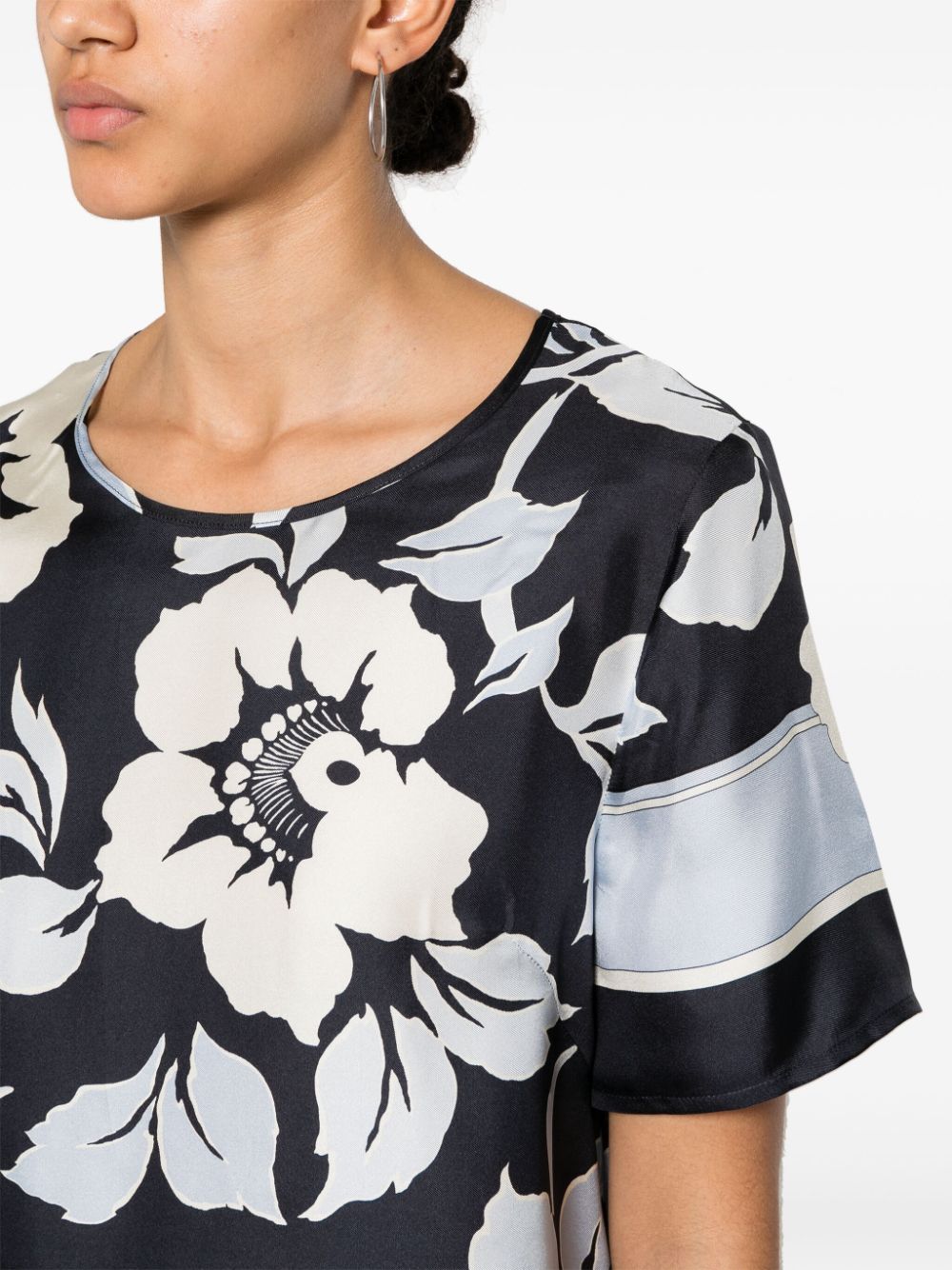 PAROSH Silk Blouse for Women - Mini Style