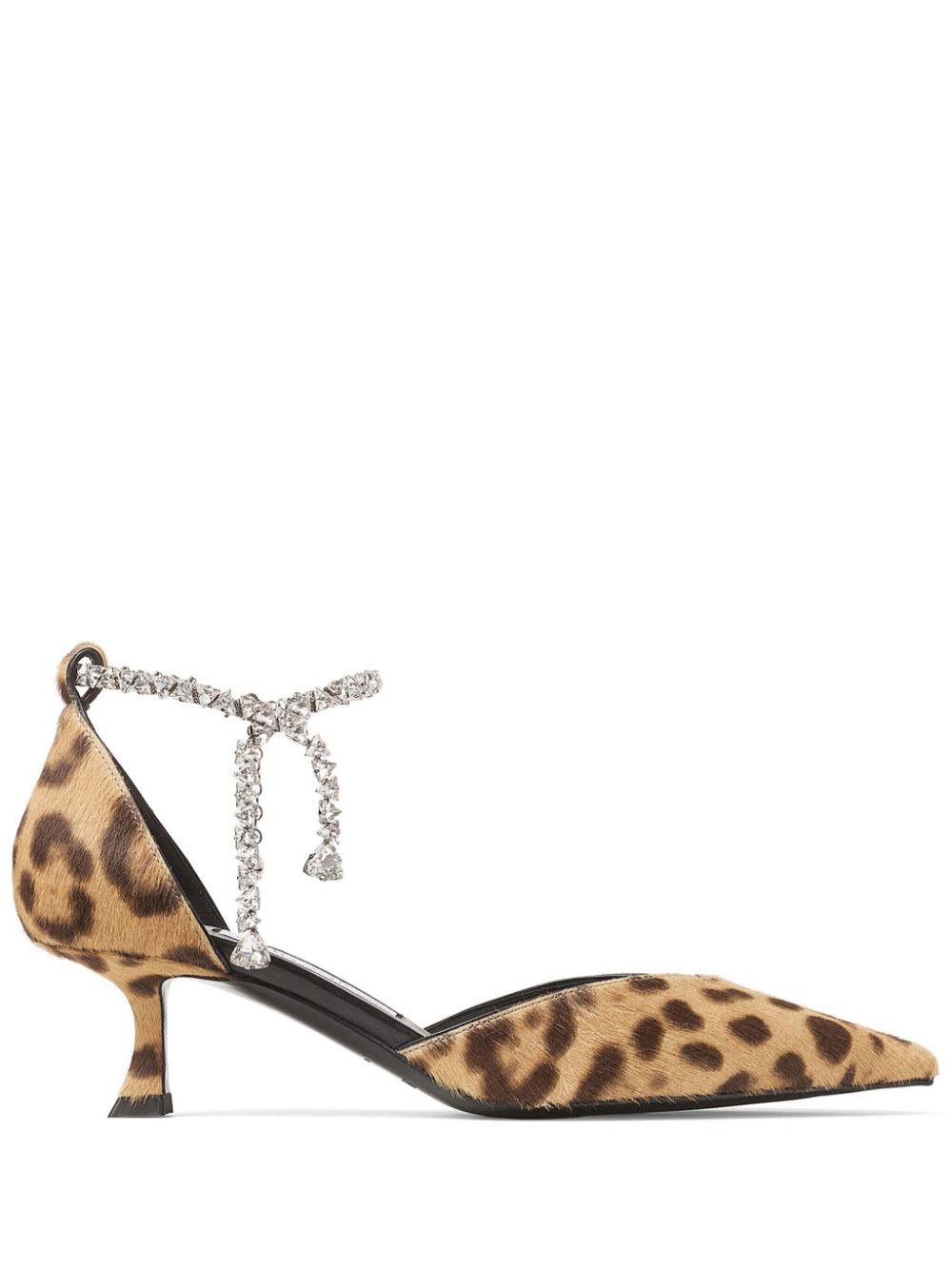 JIMMY CHOO Genuine Leather Pumps with Kitten Heel