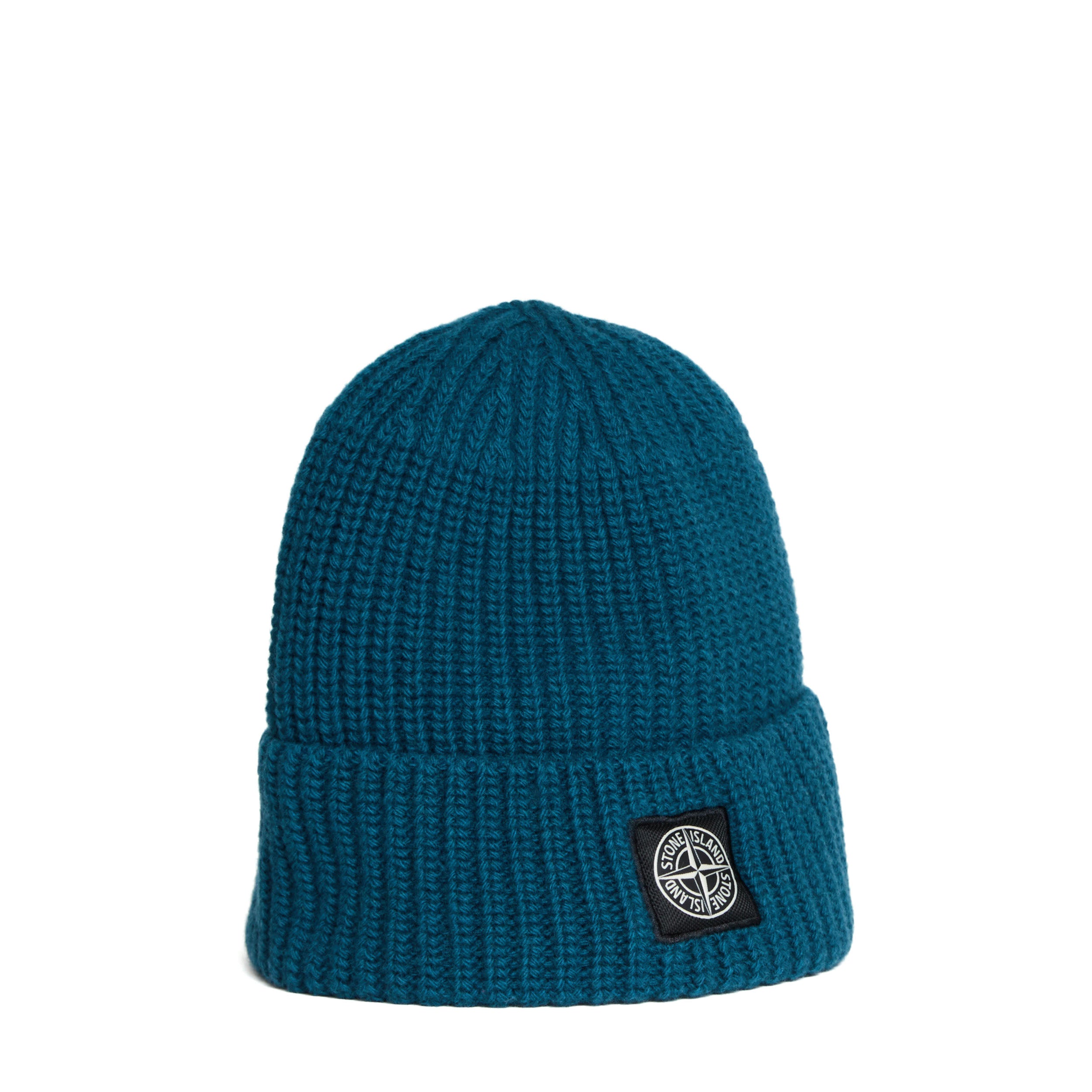 STONE ISLAND Men's RWS Wool Ribbed Beanie with Cuff