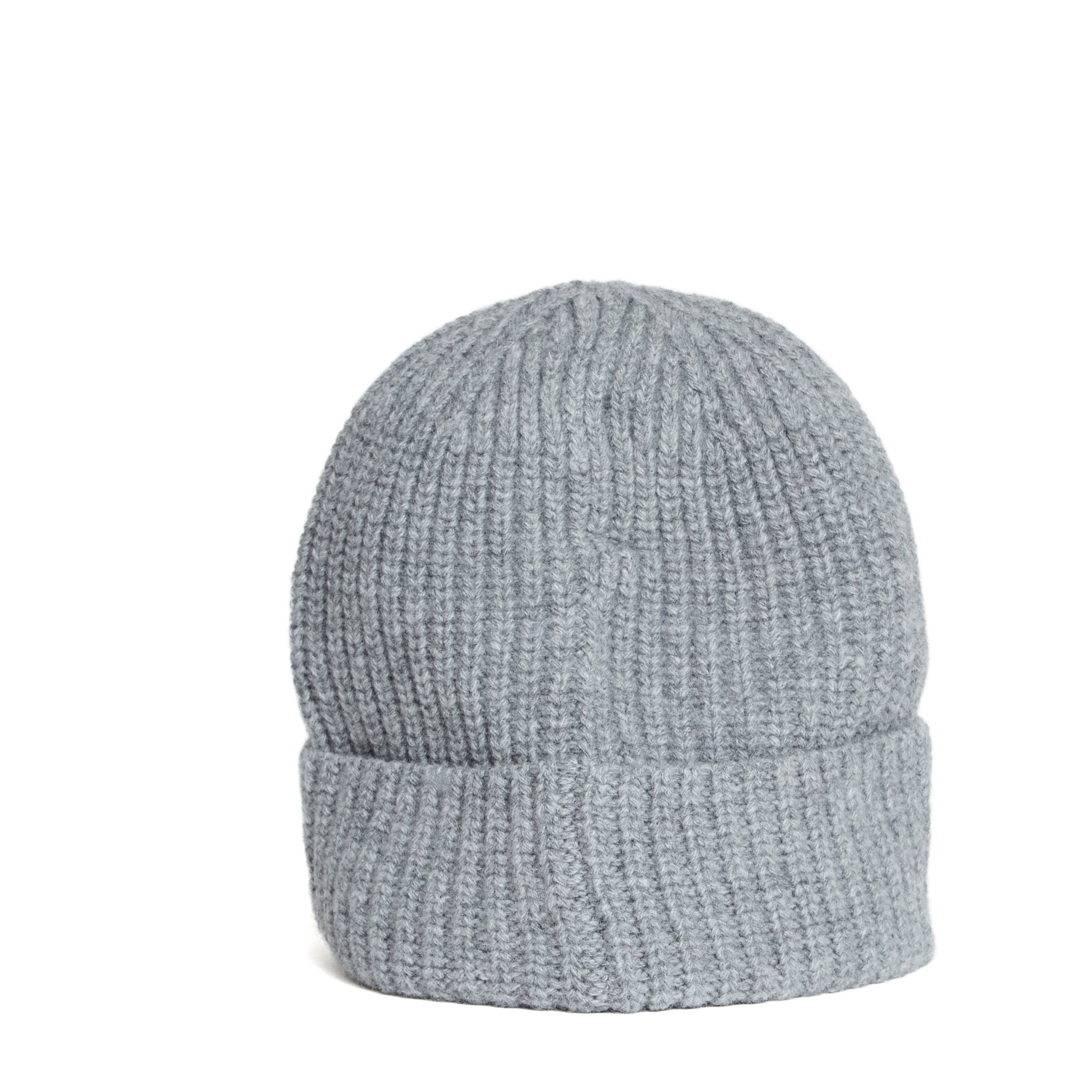 STONE ISLAND Men's Ribbed Beanie with Fold-Over Cuff