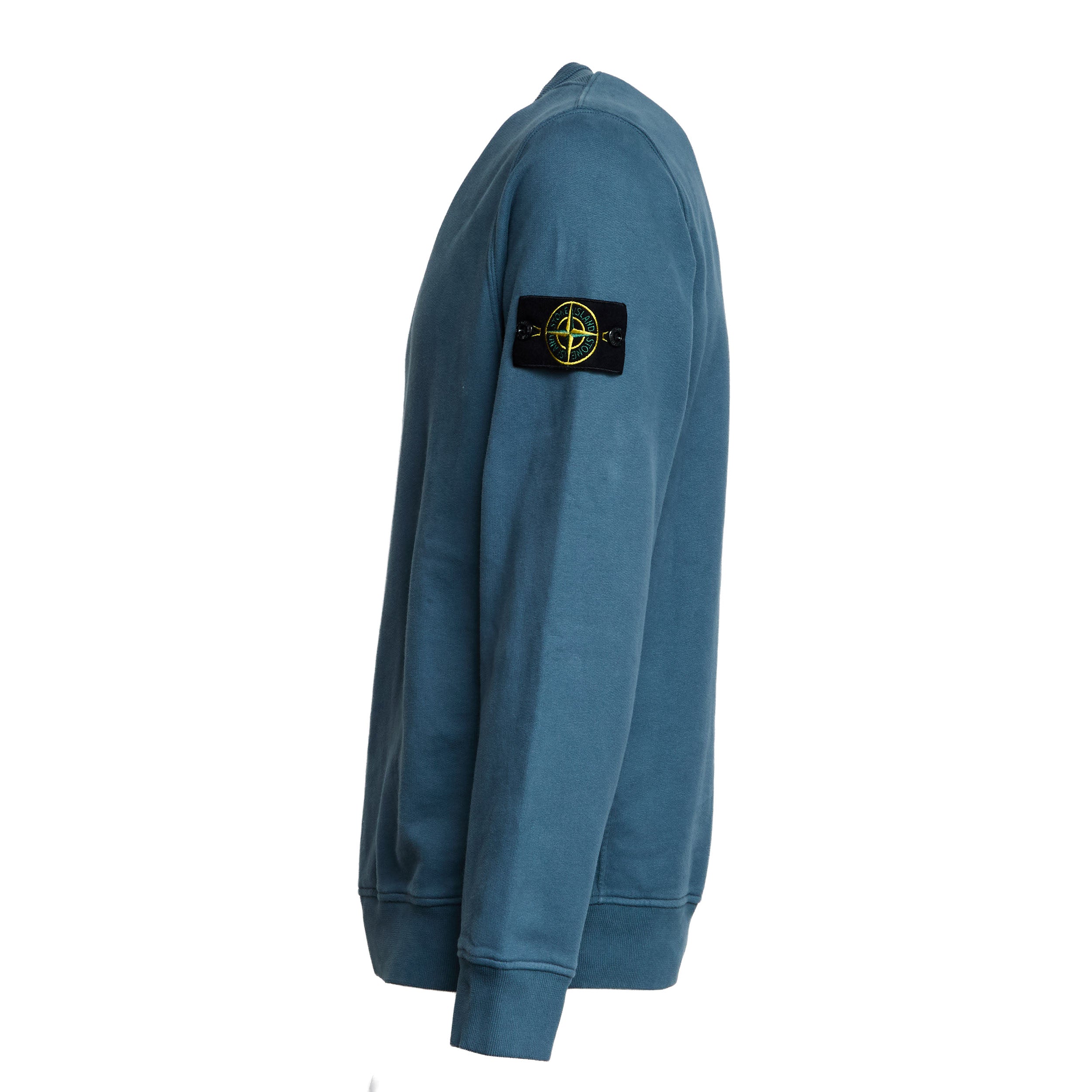 STONE ISLAND Crewneck Brushed Organic Cotton Fleece Sweatshirt