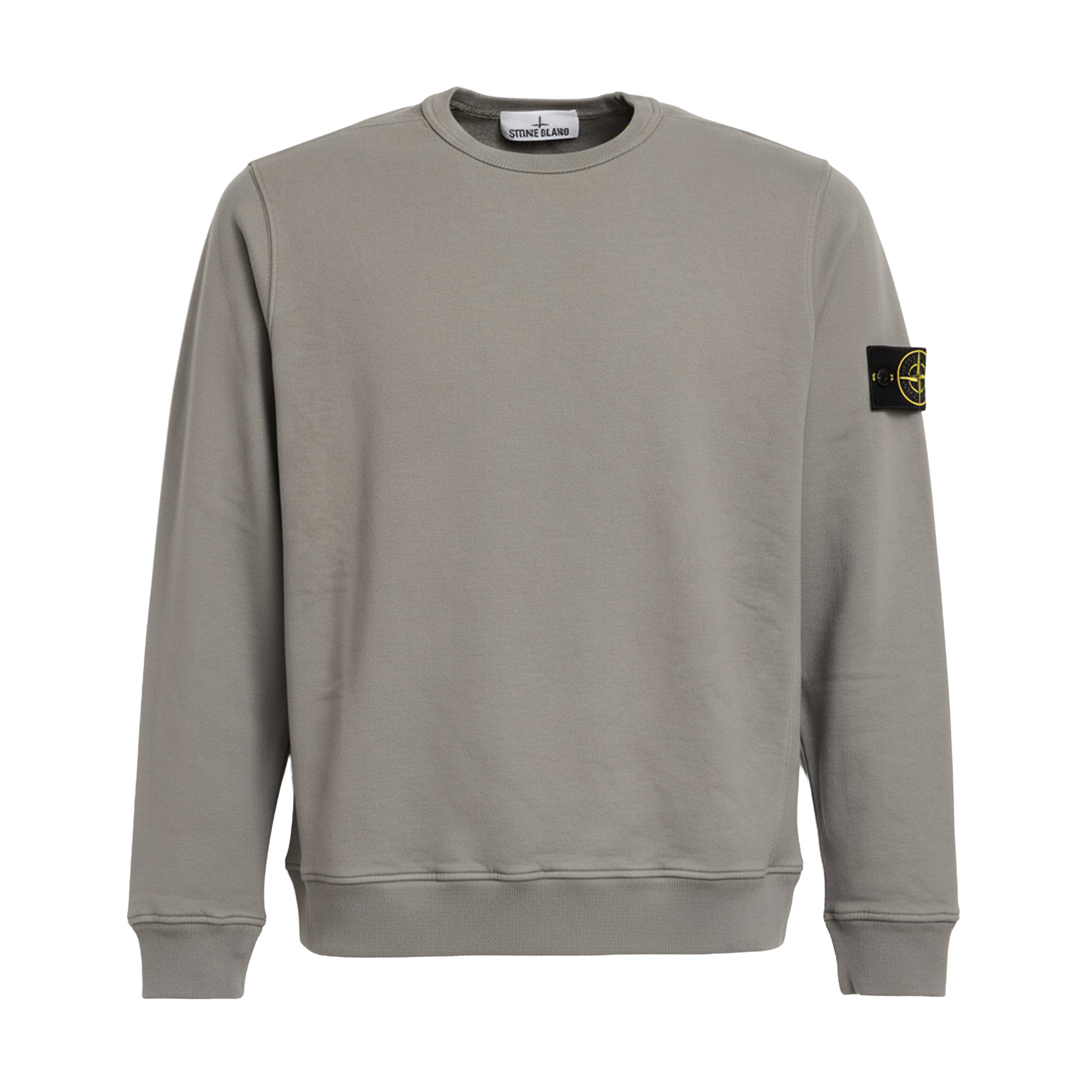 STONE ISLAND Brushed Organic Cotton Fleece Crewneck Sweatshirt