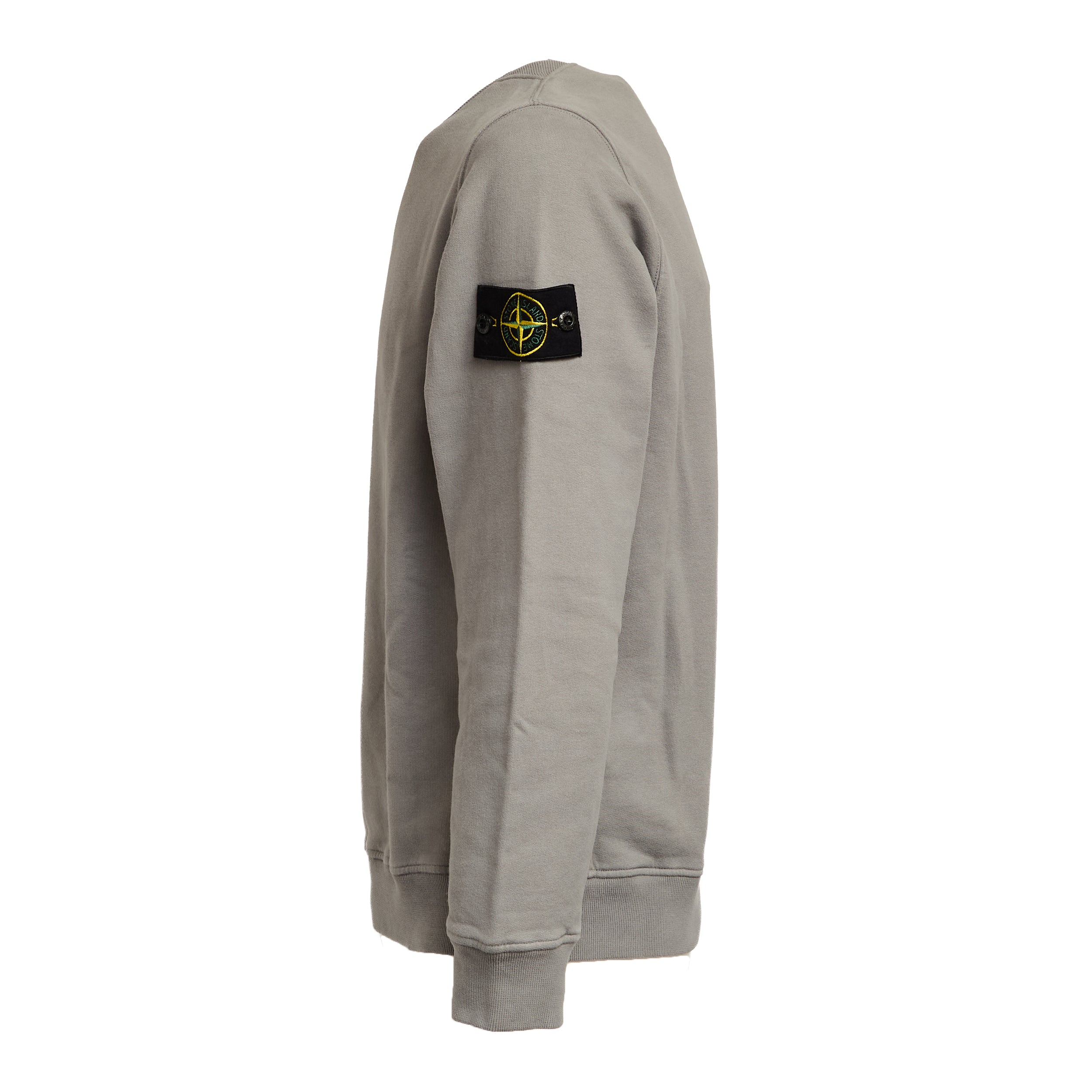 STONE ISLAND Brushed Organic Cotton Fleece Crewneck Sweatshirt