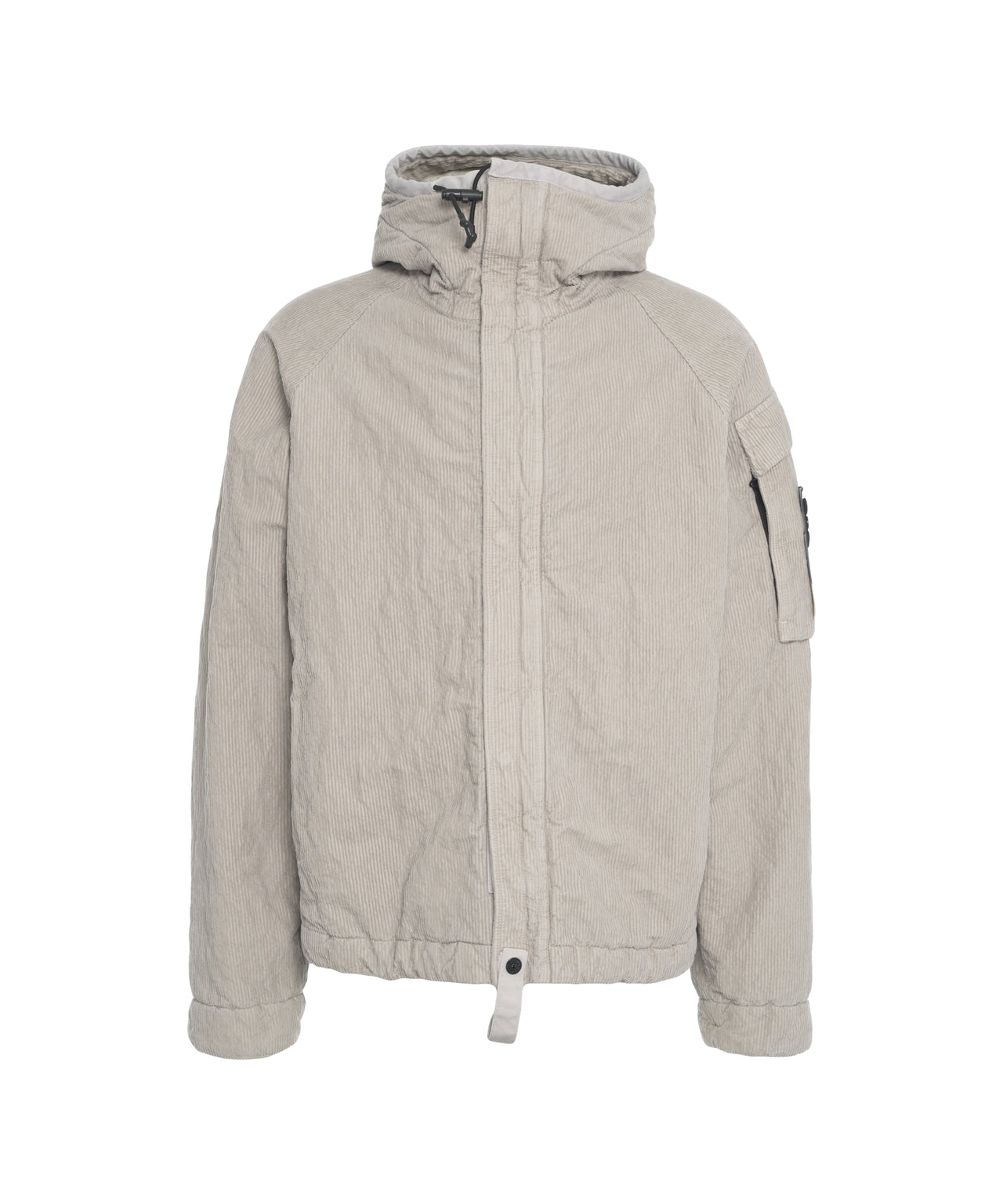 STONE ISLAND Men's Ribbed Drawstring Hooded Jacket
