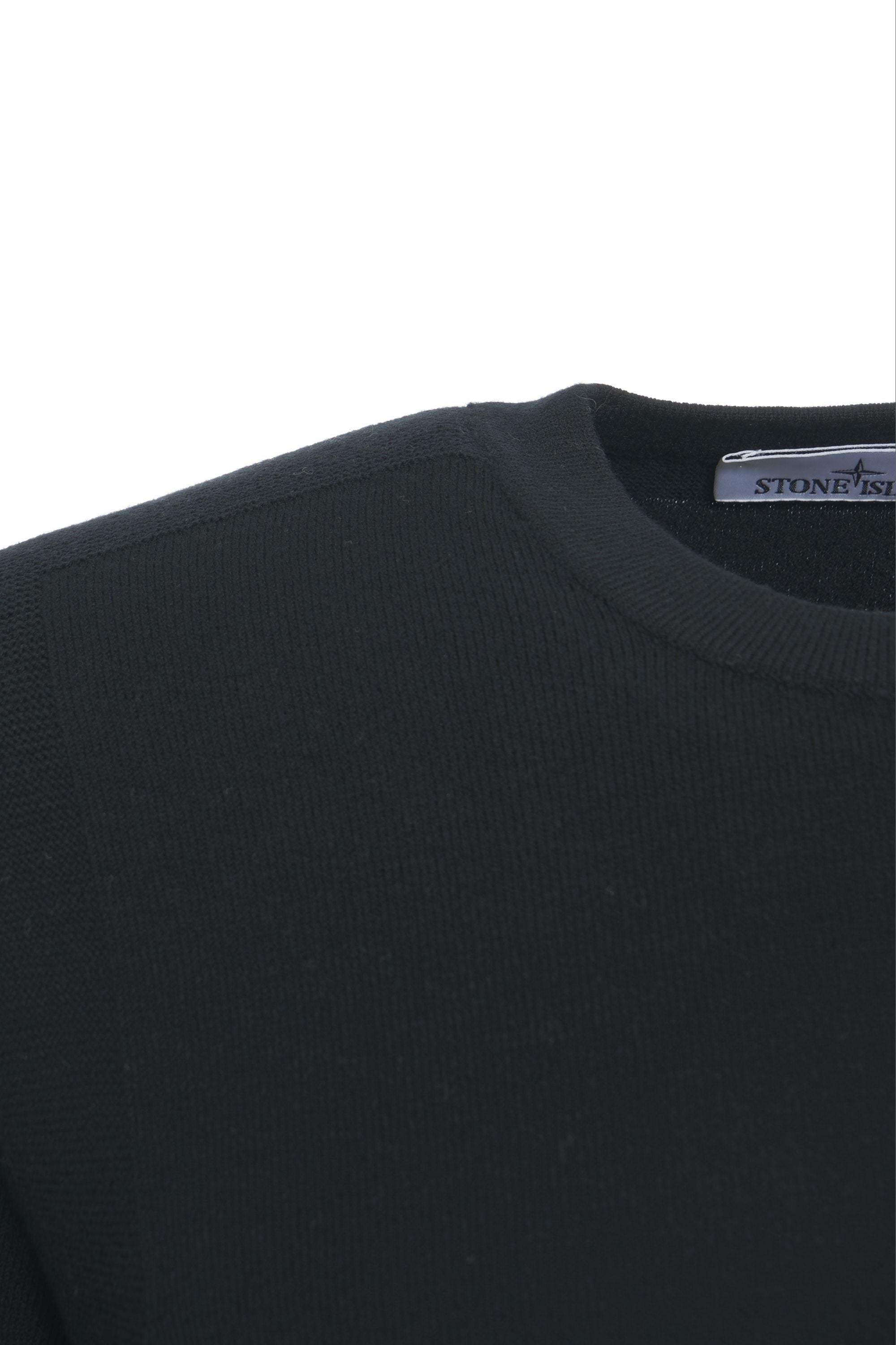 STONE ISLAND Classic Crew Neck Pullover with Iconic Logo Patch for Men