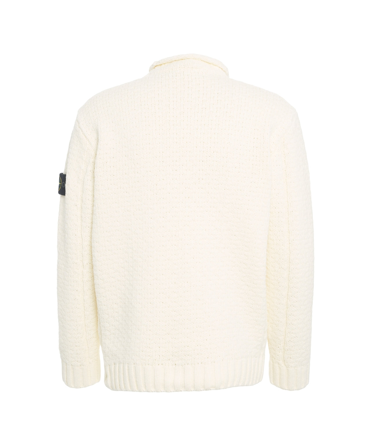 STONE ISLAND Men's High-Neck Pullover with Iconic Logo