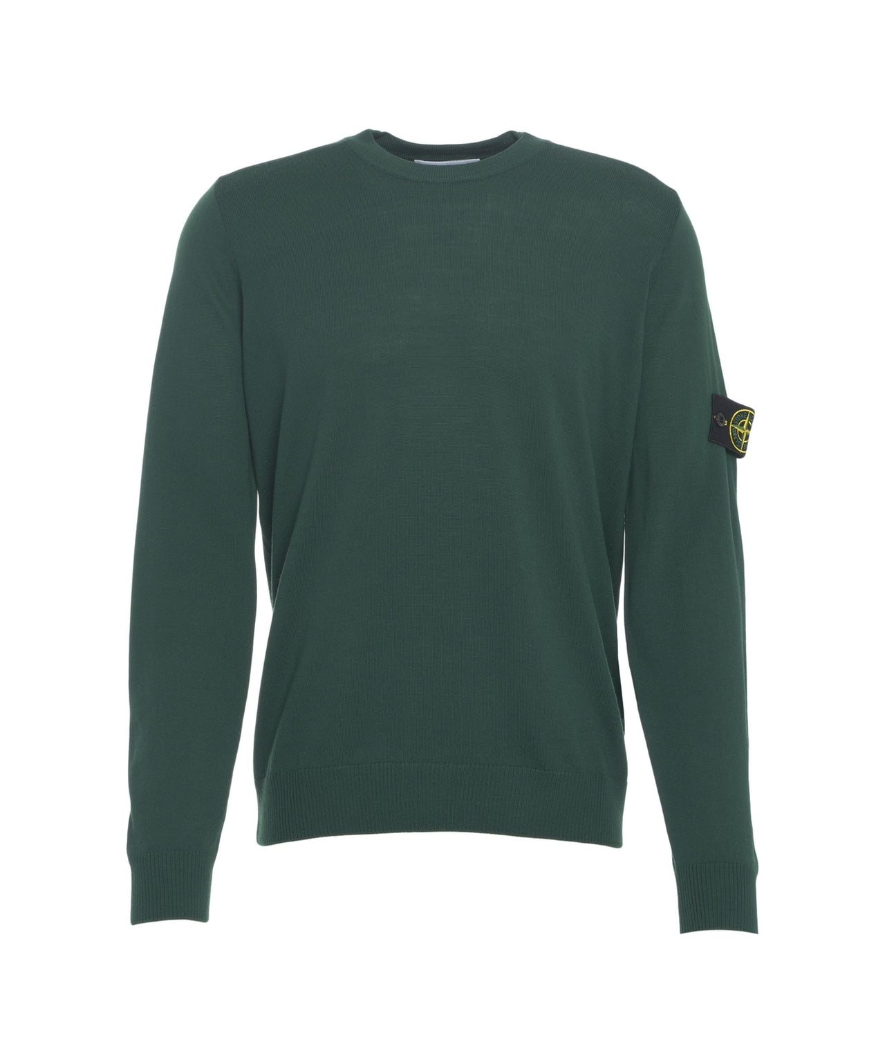 STONE ISLAND Classic Round-Neck Pullover with Logo Detail