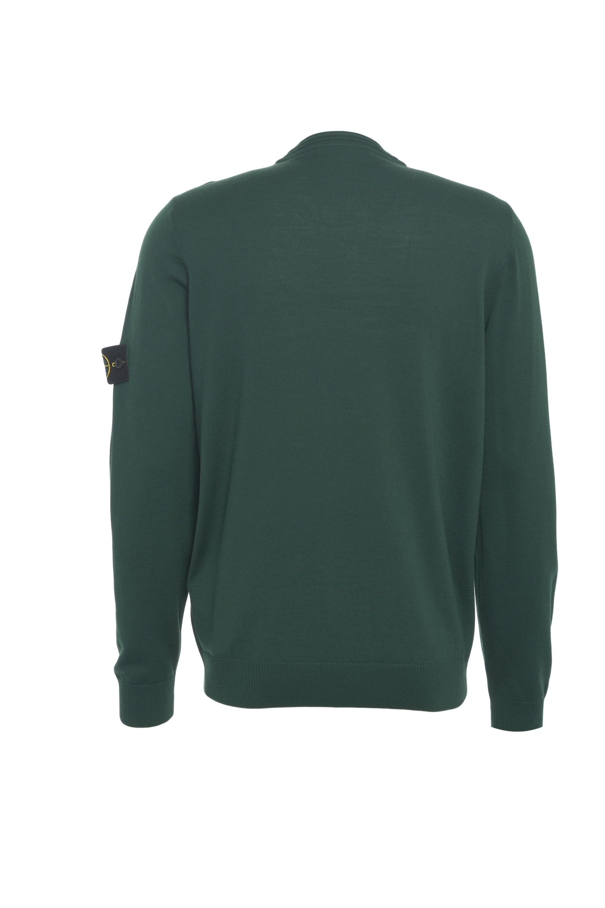 STONE ISLAND Classic Round-Neck Pullover with Logo Detail