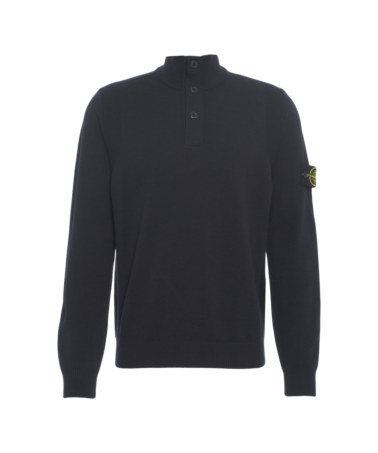 STONE ISLAND Men's High-Collar Pullover with Logo