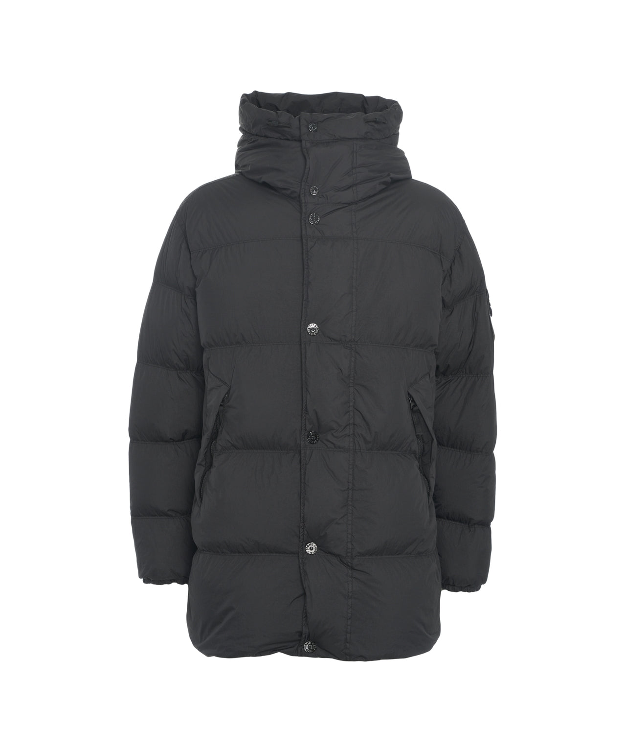 STONE ISLAND Quilted Down Jacket with Hood for Men