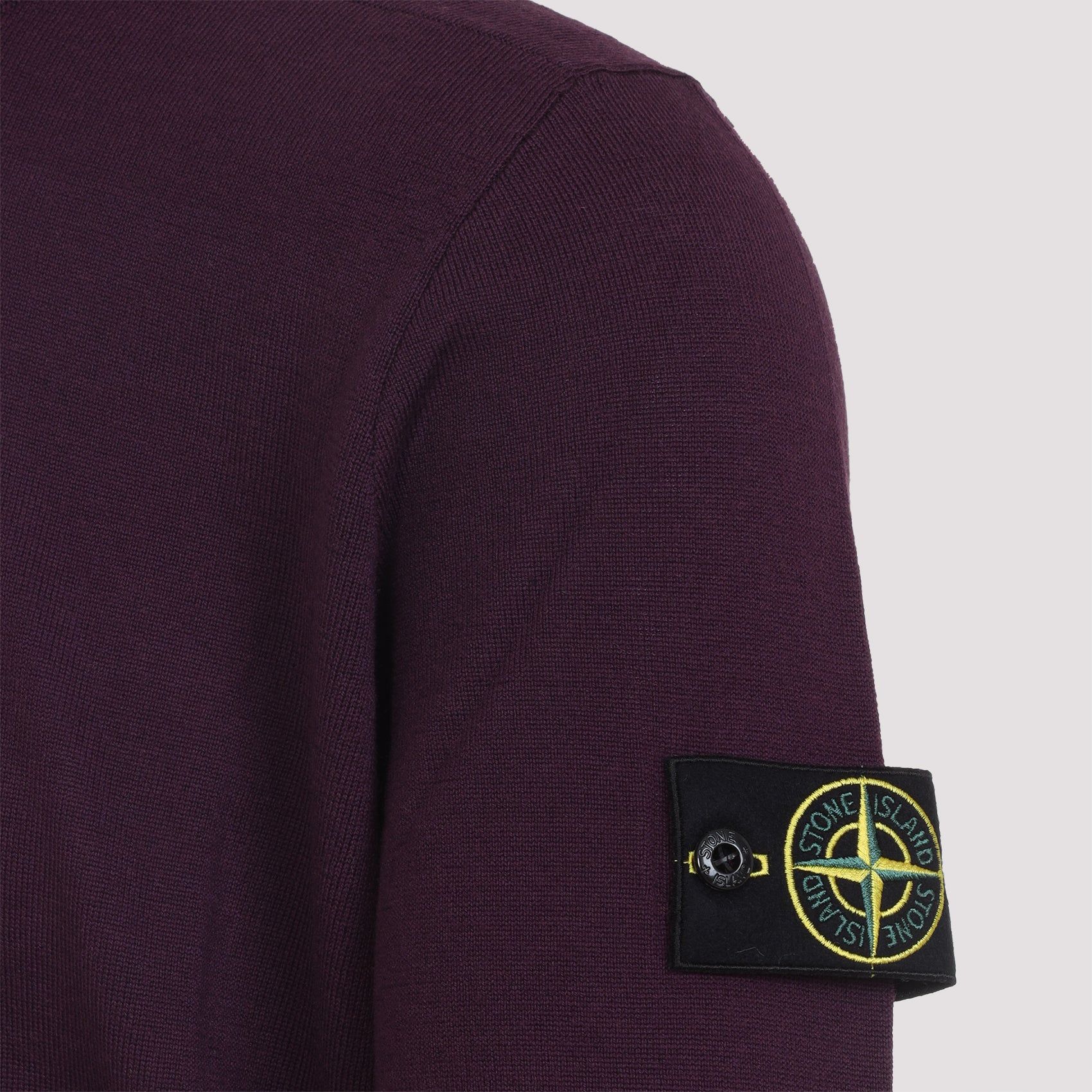 STONE ISLAND Men's Long Sleeve 100% Virgin Wool Sweater