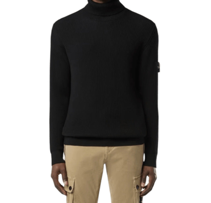 STONE ISLAND Ribbed Knit Turtleneck Sweater for Men - FW25