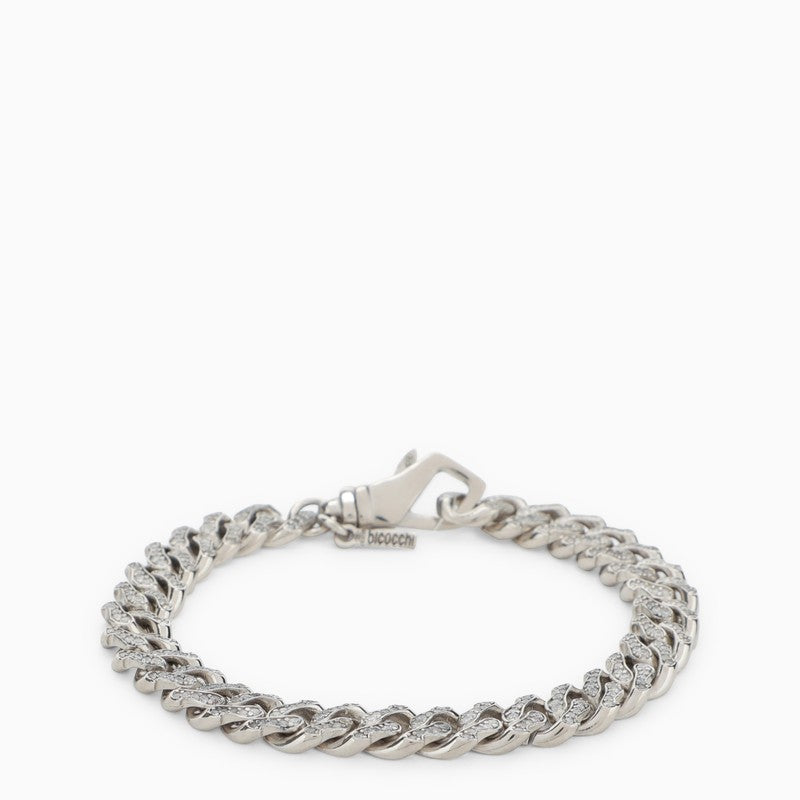 EMANUELE BICOCCHI Sterling Silver 925 Mini Chain Bracelet with Small Crystals