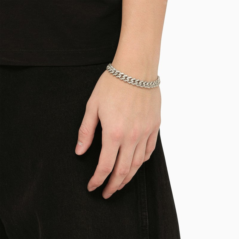 EMANUELE BICOCCHI Sterling Silver 925 Mini Chain Bracelet with Small Crystals