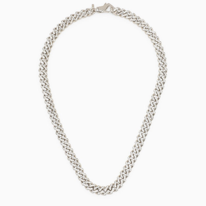 EMANUELE BICOCCHI 925 Silver Chain Necklace with Crystals