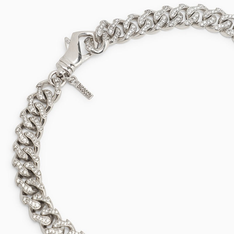 EMANUELE BICOCCHI 925 Silver Chain Necklace with Crystals