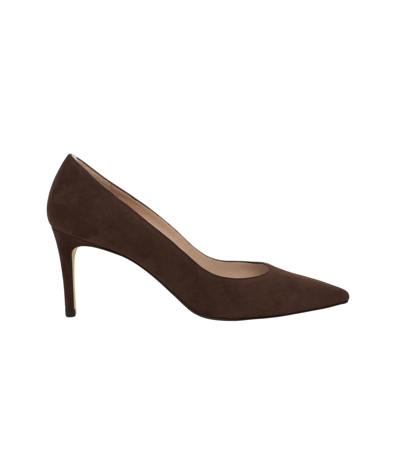 STUART WEITZMAN Elegant Suede Pumps with Pointed Toe and Stiletto Heel