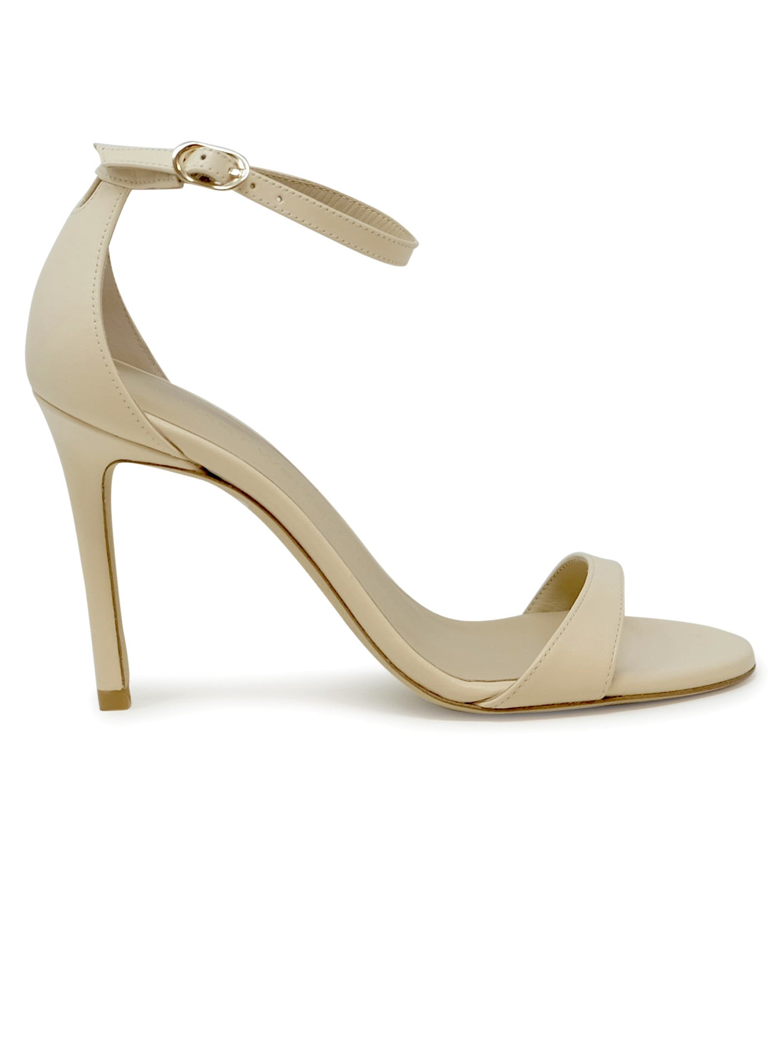 STUART WEITZMAN Elegant 100mm Leather Nudist Sandals