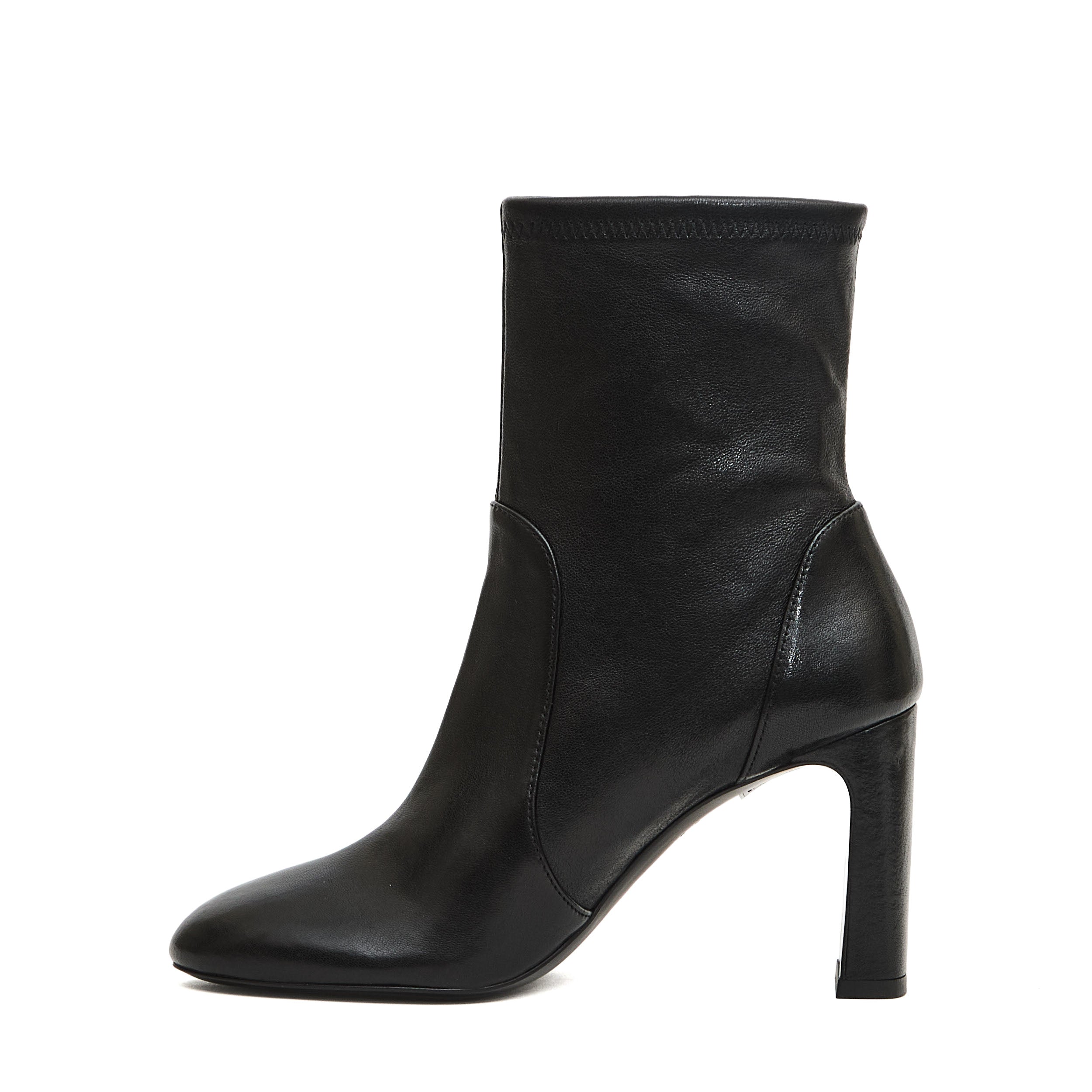 STUART WEITZMAN Chic Stretch Ankle Boots with 85mm Wide Heel