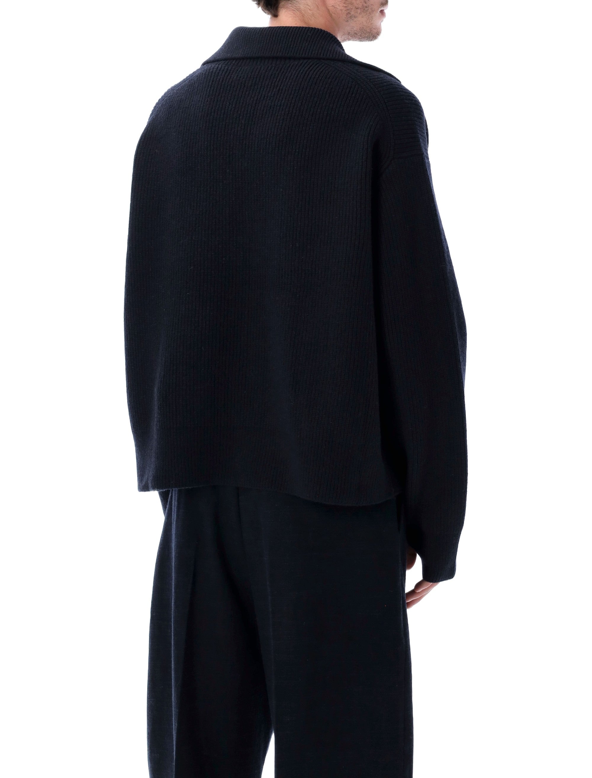 STUDIO NICHOLSON Nash RWS Merino Wool Polo Knit