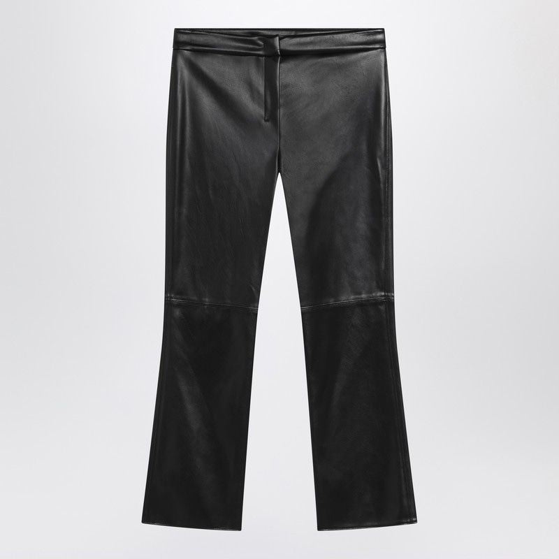 S MAX MARA Coated Fitted Trousers with Cropped Ankle