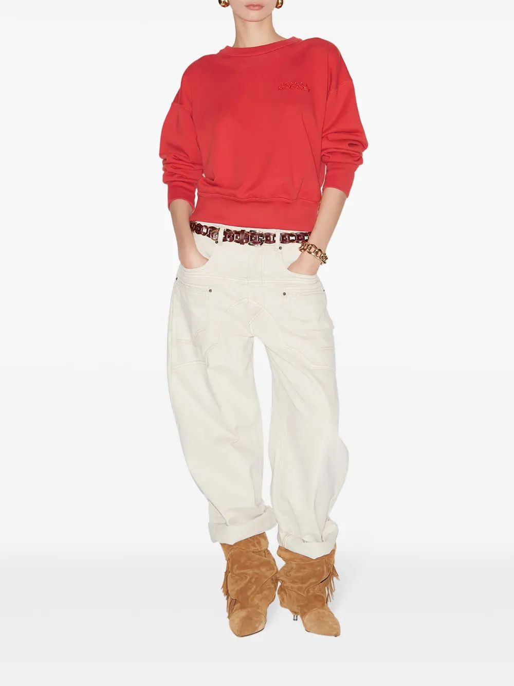 ISABEL MARANT Women's Cotton Blend Sweater