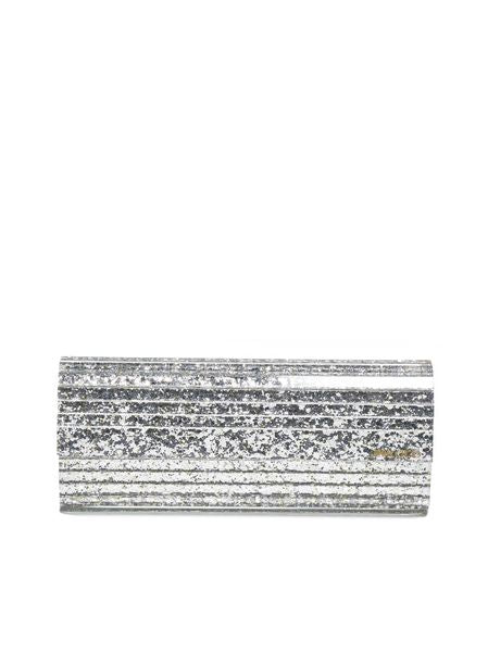 JIMMY CHOO Glitter Raffia Mini Clutch Handbag - 24cm x 10cm