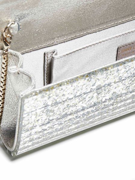 JIMMY CHOO Glitter Raffia Mini Clutch Handbag - 24cm x 10cm