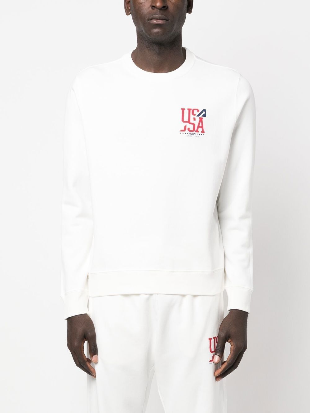 AUTRY Men's Long-Sleeved Crewneck Sweatshirt - Size L