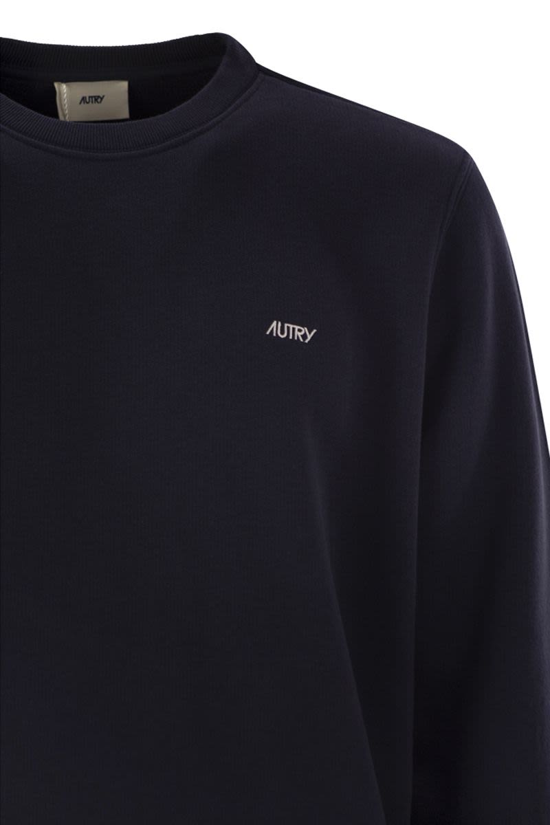 AUTRY Classic Crewneck Cotton Sweatshirt for Men
