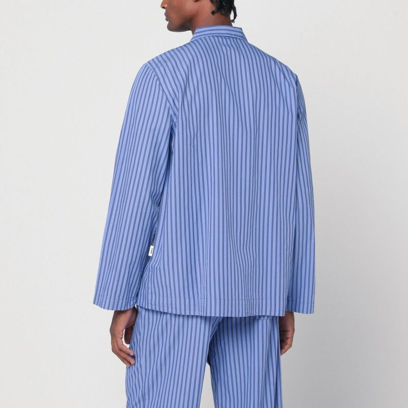 TEKLA Striped Organic Cotton Pyjama Shirt for Men