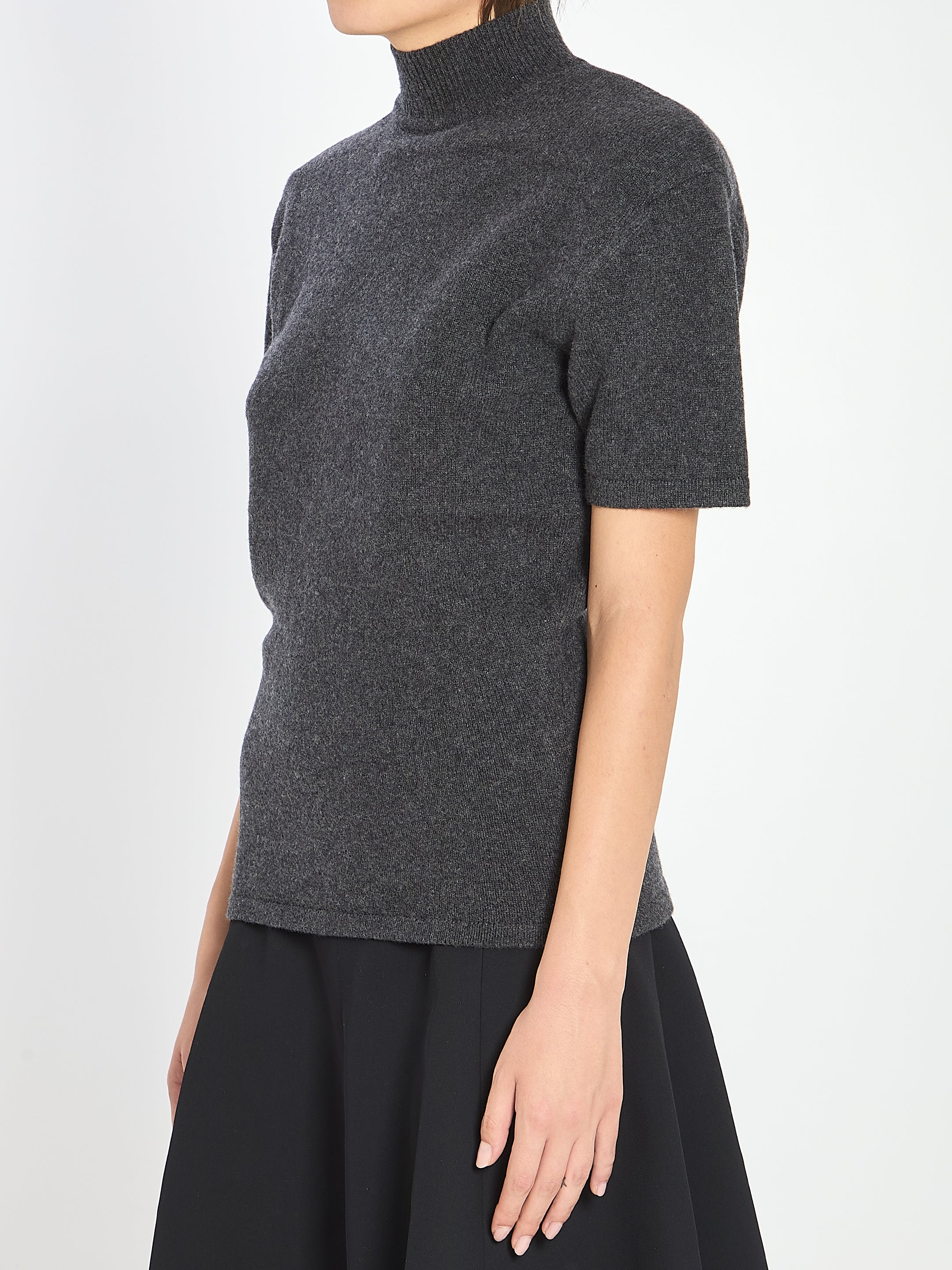 JACQUEMUS Wool and Cashmere Sweater with High Neck - Size 34