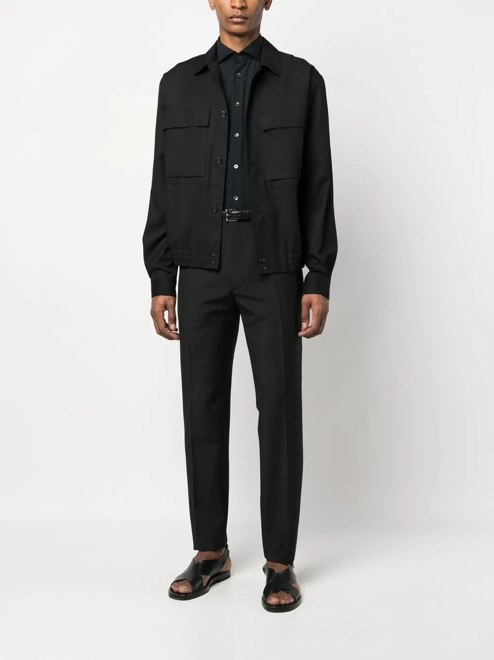 TRAIANO Men's Modern Fit Long Sleeve Shirt