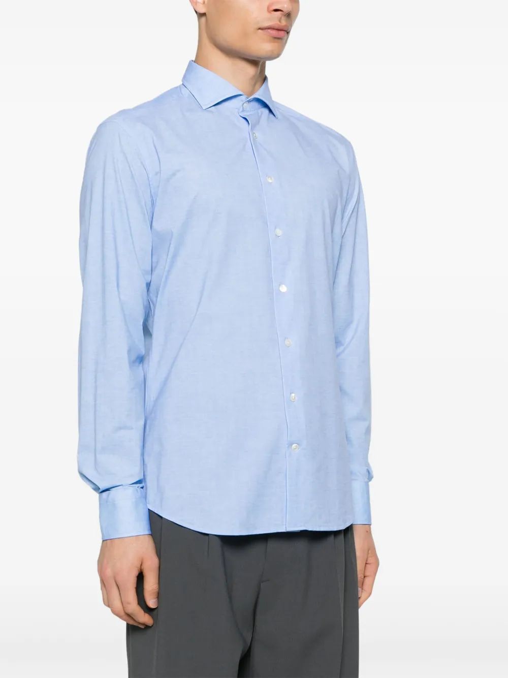 TRAIANO MILANO Cutaway Collar Mini Shirt for Men