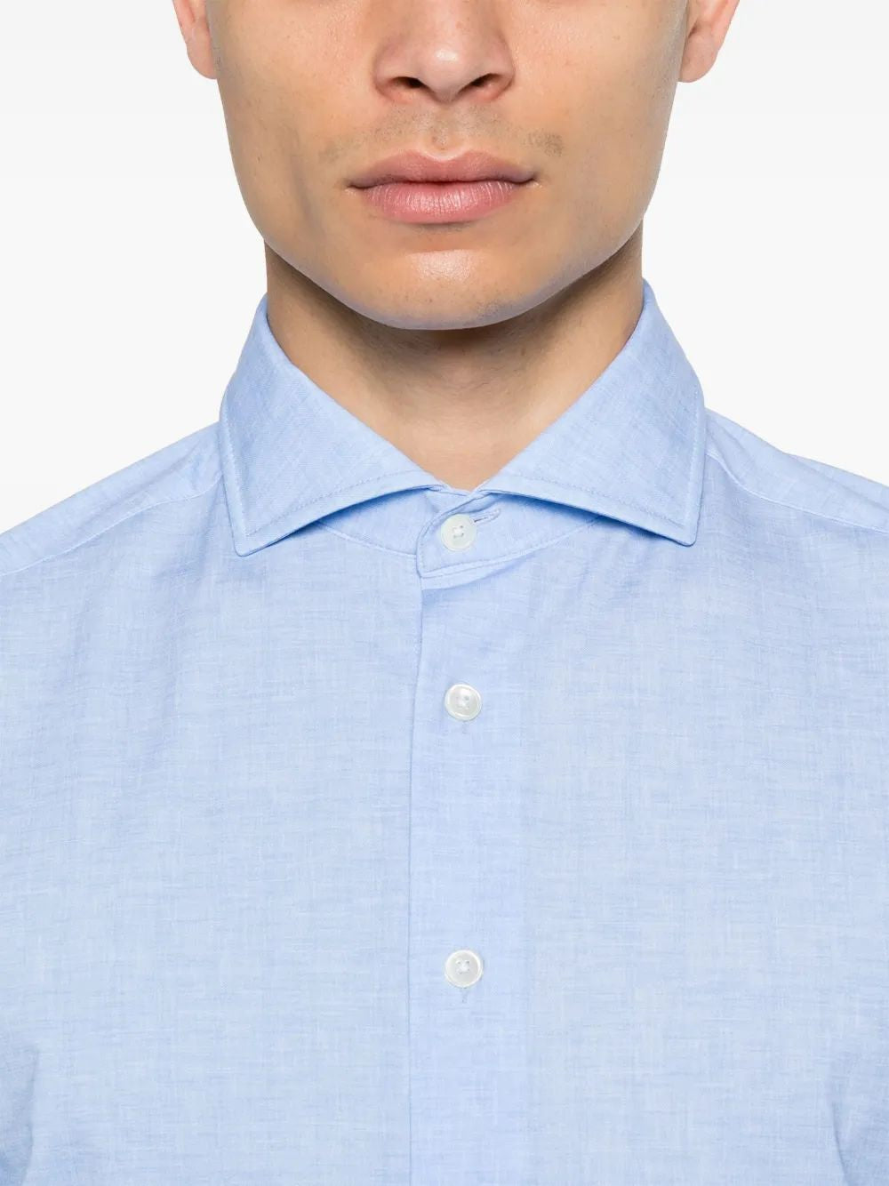 TRAIANO MILANO Cutaway Collar Mini Shirt for Men