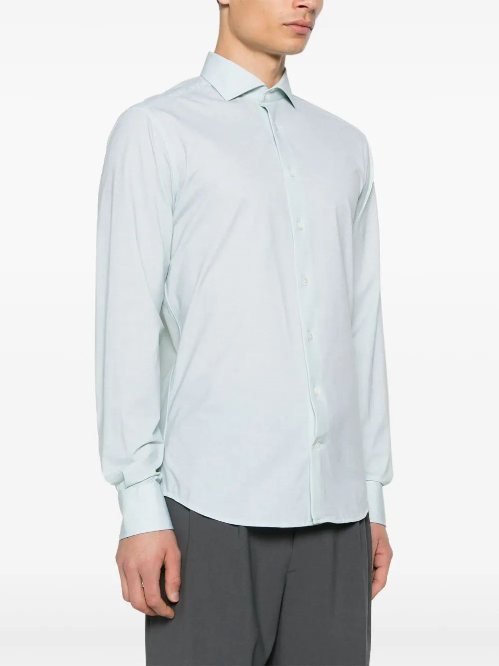TRAIANO MILANO Modern Cutaway Collar Shirt for Men