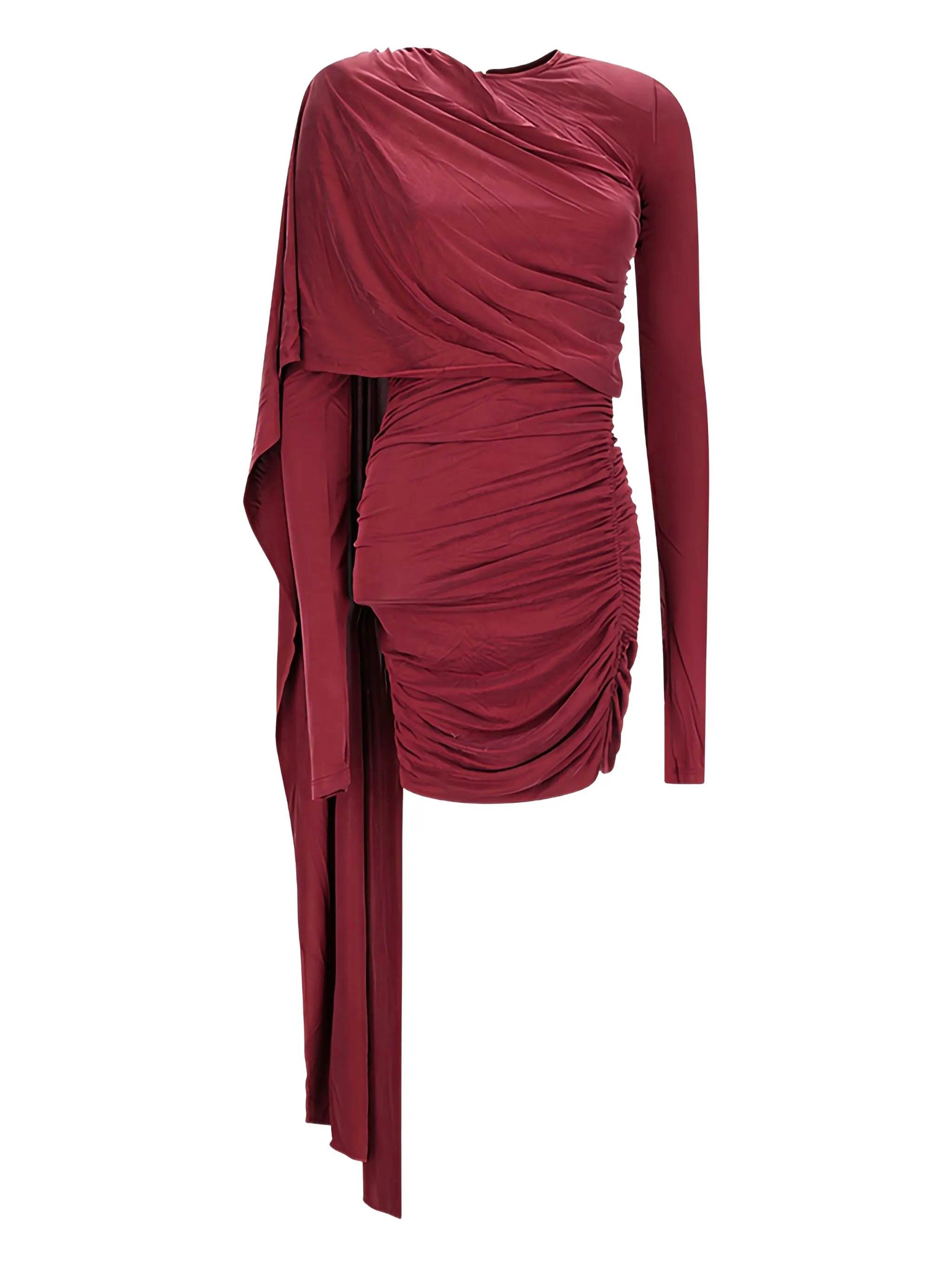 THE ANDAMANE Chic Cape-Style Mini Dress