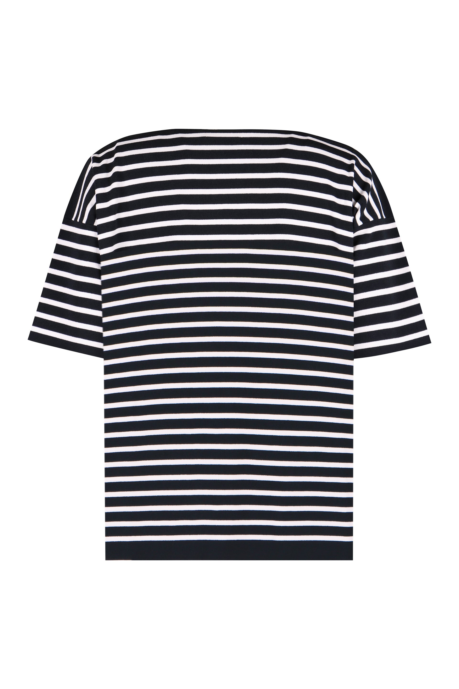 ROBERTO COLLINA Knit T-Shirt with Striped Motif for Women