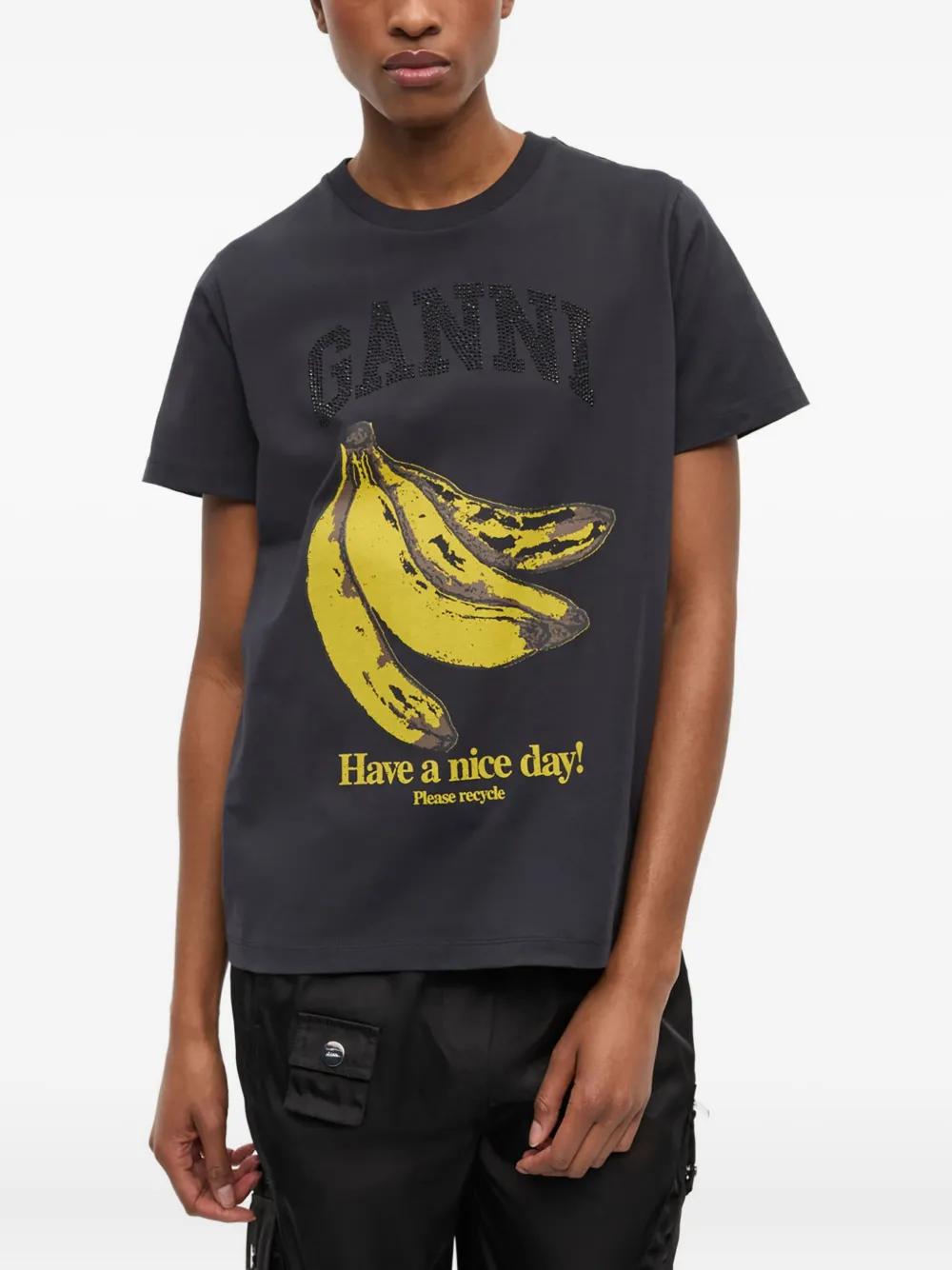 GANNI Banana-Printed T-Shirt for Women
