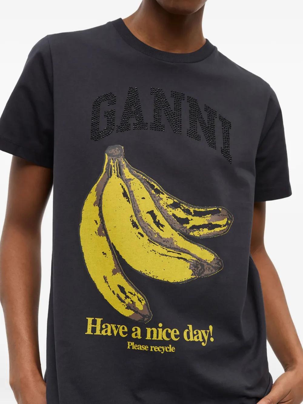 GANNI Banana-Printed T-Shirt for Women