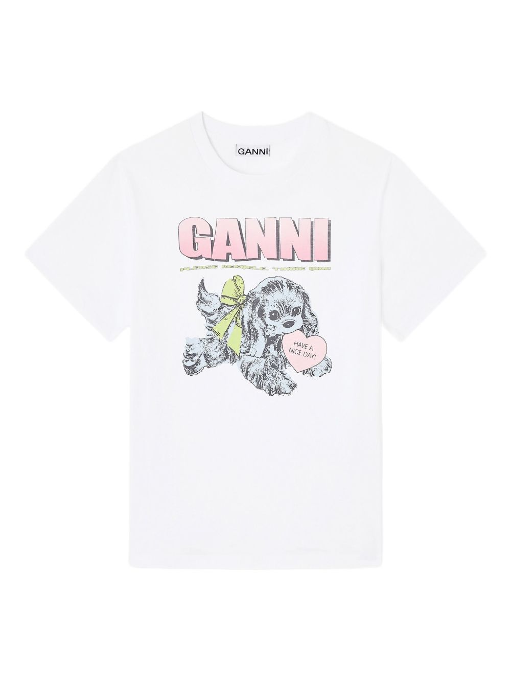 GANNI Puppy Logo T-Shirt for Women
