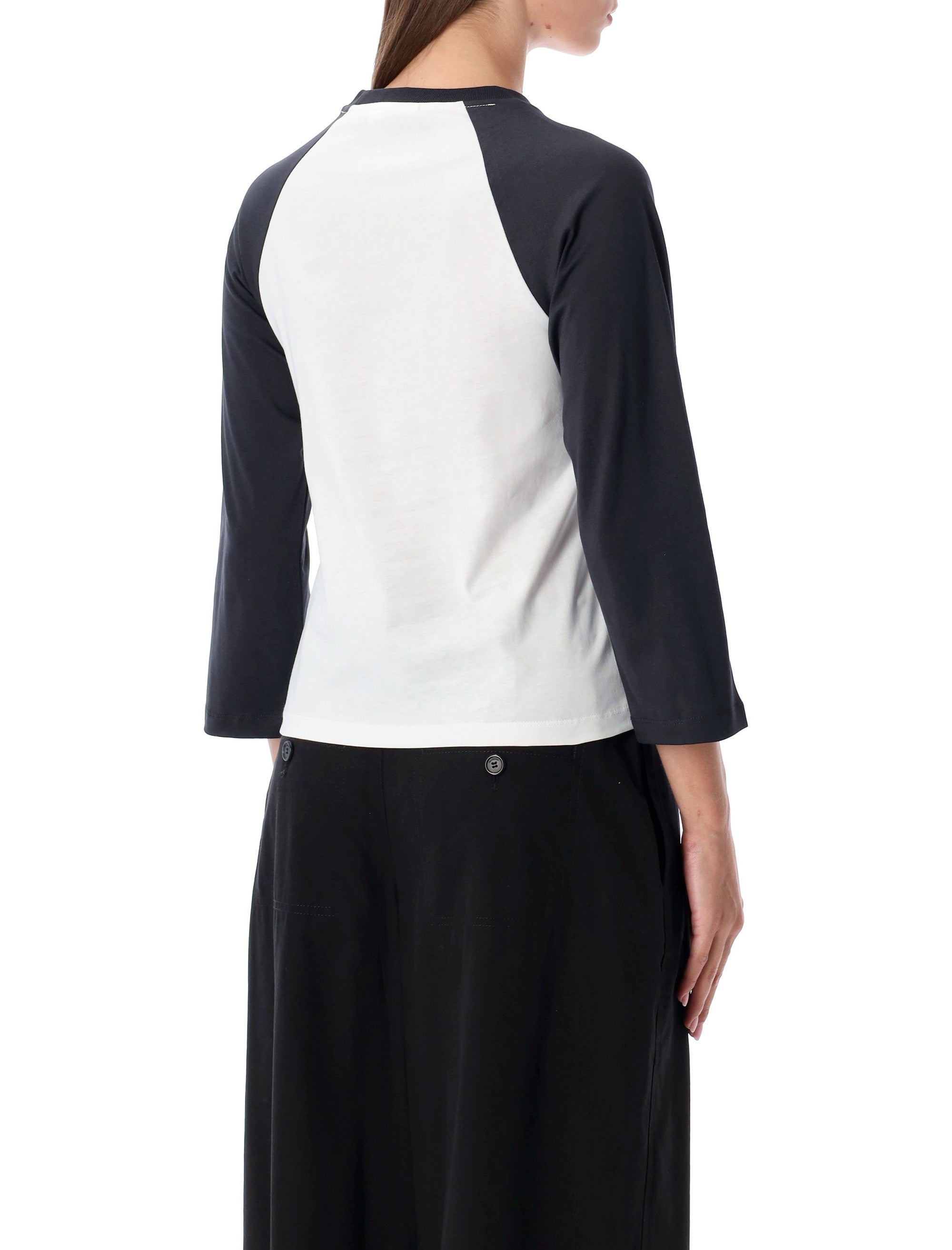 GANNI Mini Cropped Kitty 3/4 Sleeve T-Shirt