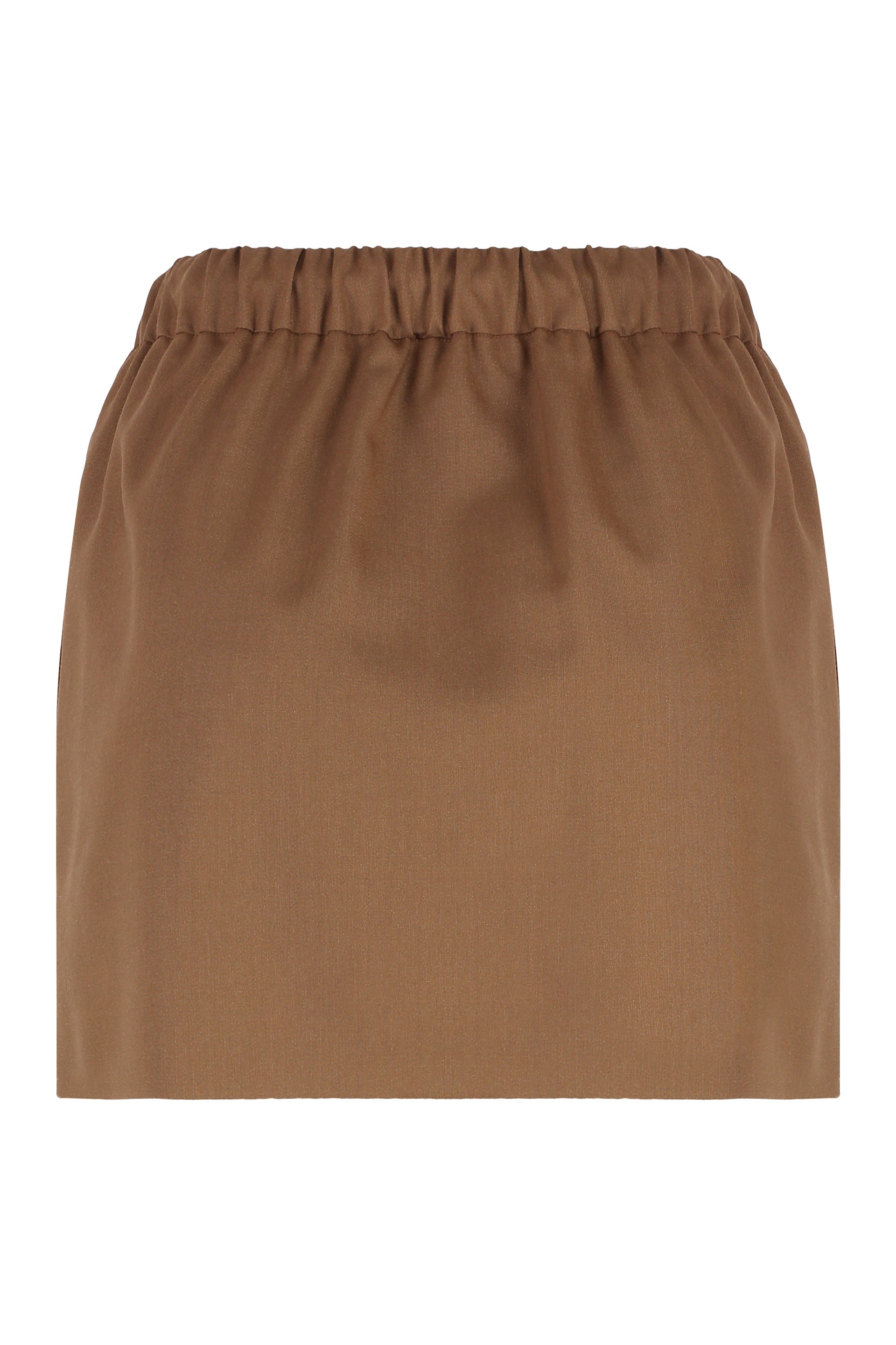 MAX MARA Wool Blend Mini Skirt with Side Pockets