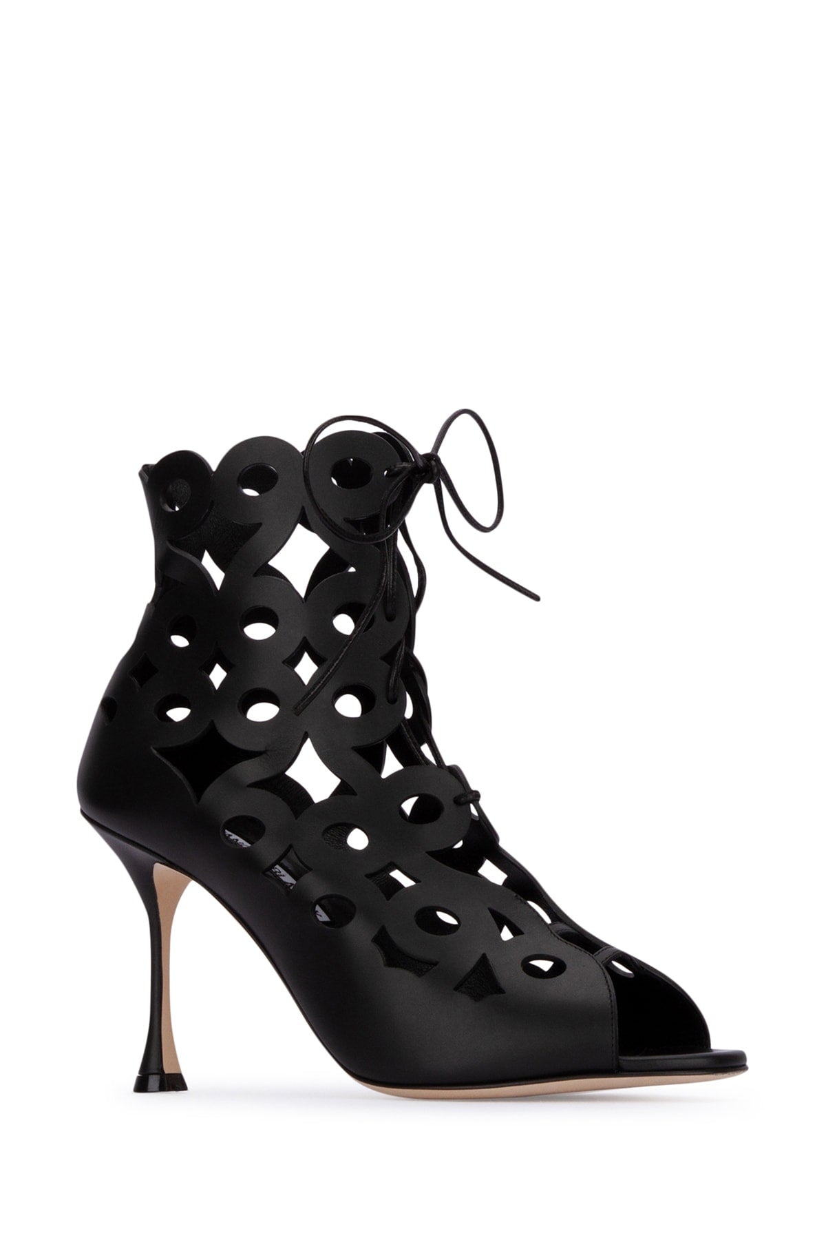 MANOLO BLAHNIK 90MM Cut Out Mini Boots