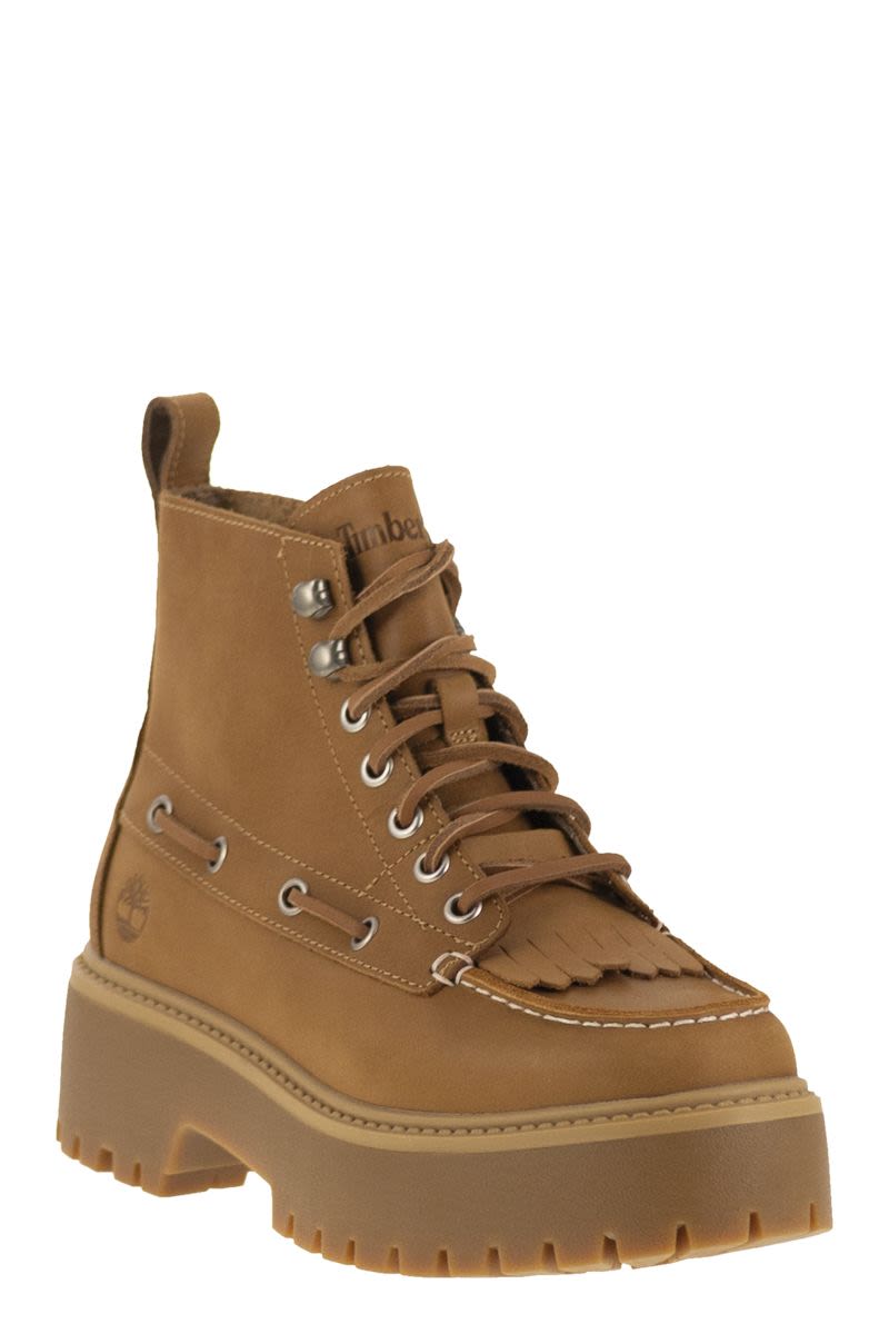 TIMBERLAND Fringed Platform Boot with Memory Foam Footbed - 5.5 cm Heel Height