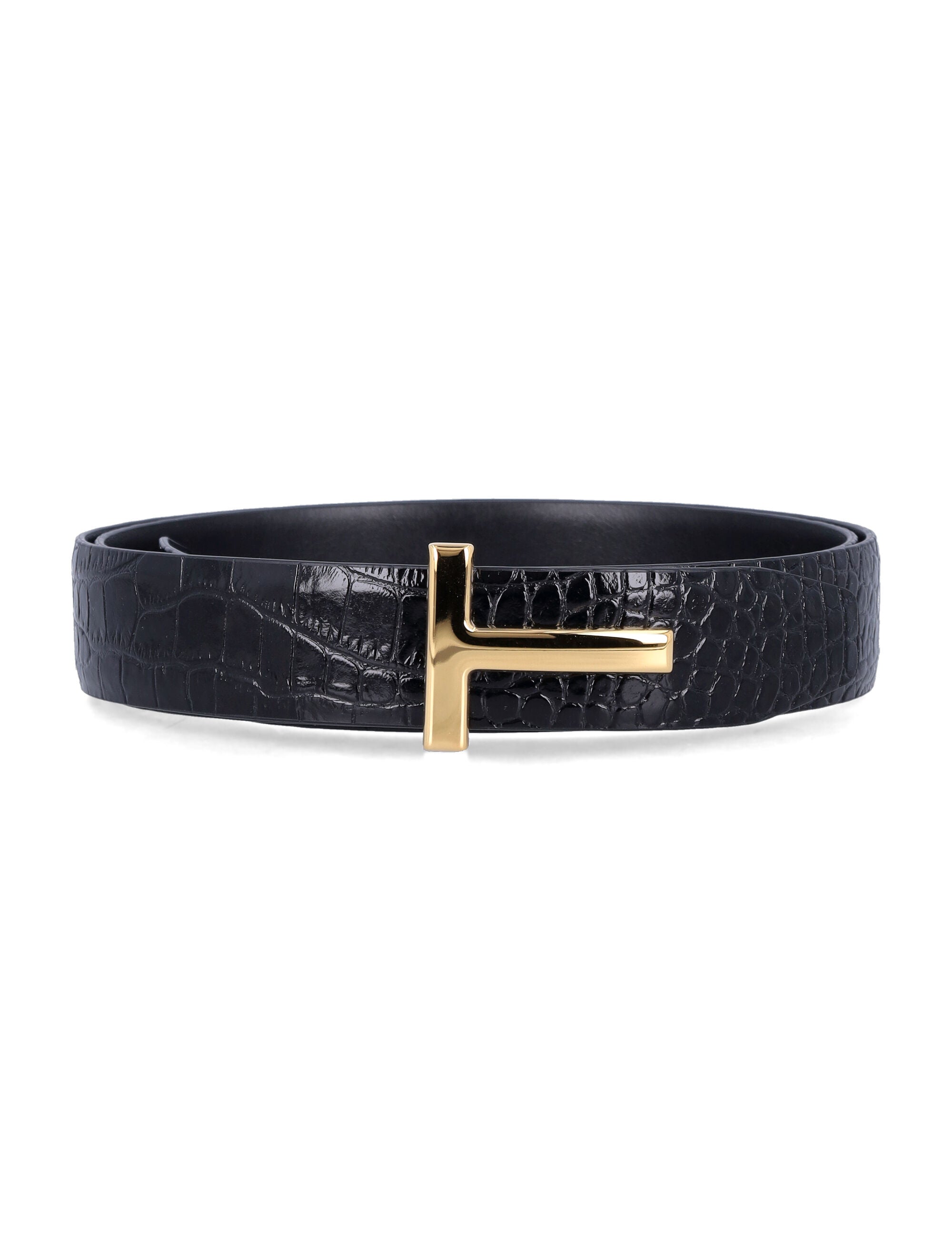 TOM FORD Reversible Croc Print T Belt 30 MM