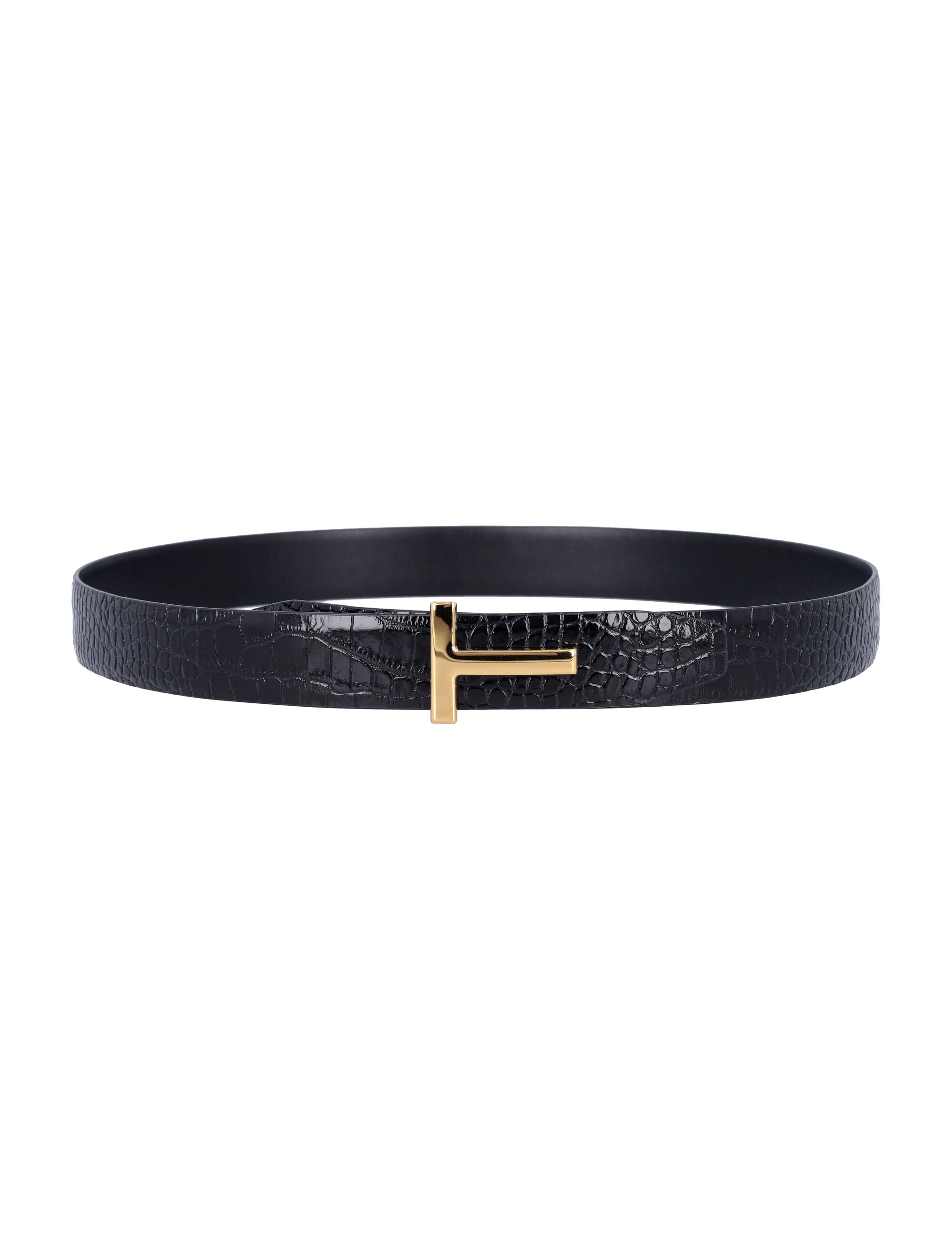 TOM FORD Reversible Croc Print T Belt 30 MM